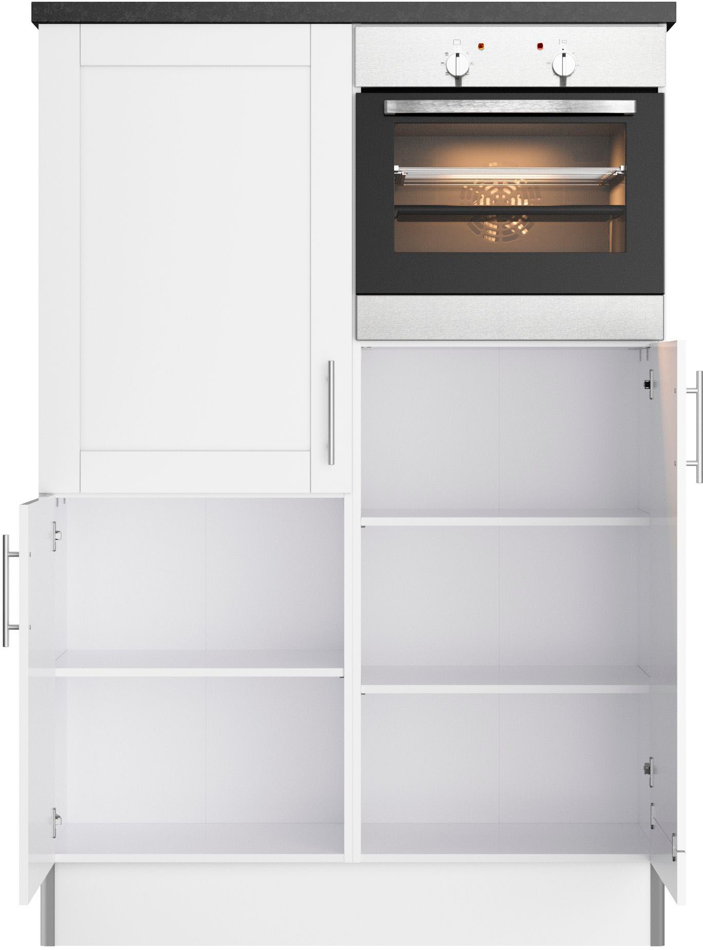 KOCHSTATION Küche »KS-Ahus, Hochschrankmodul«, Breite 120 cm,wahlweise mit E-Geräten,Soft-Close-Funktion