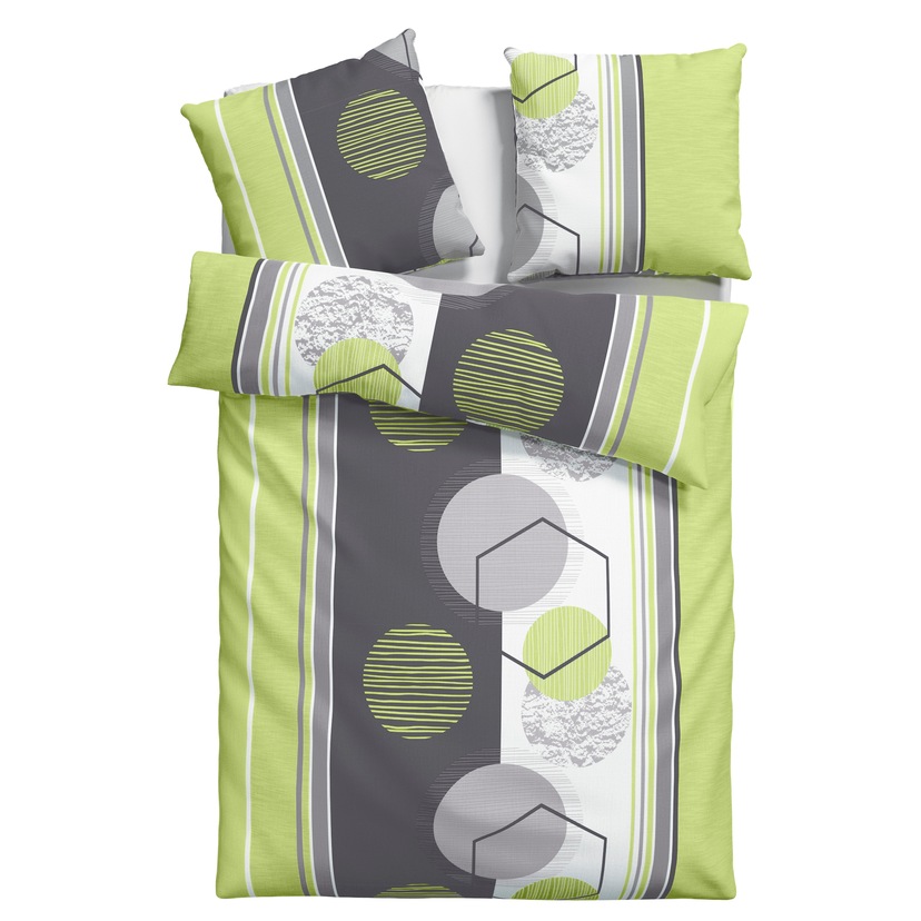 OTTO products Bettwäsche »Check in Gr. 135x200, 155x220 oder 200x200 cm«, (2  tlg.), Bettwäsche aus Bio-Baumwolle, nachhaltige Bettwäsche im Karo-Design  | BAUR