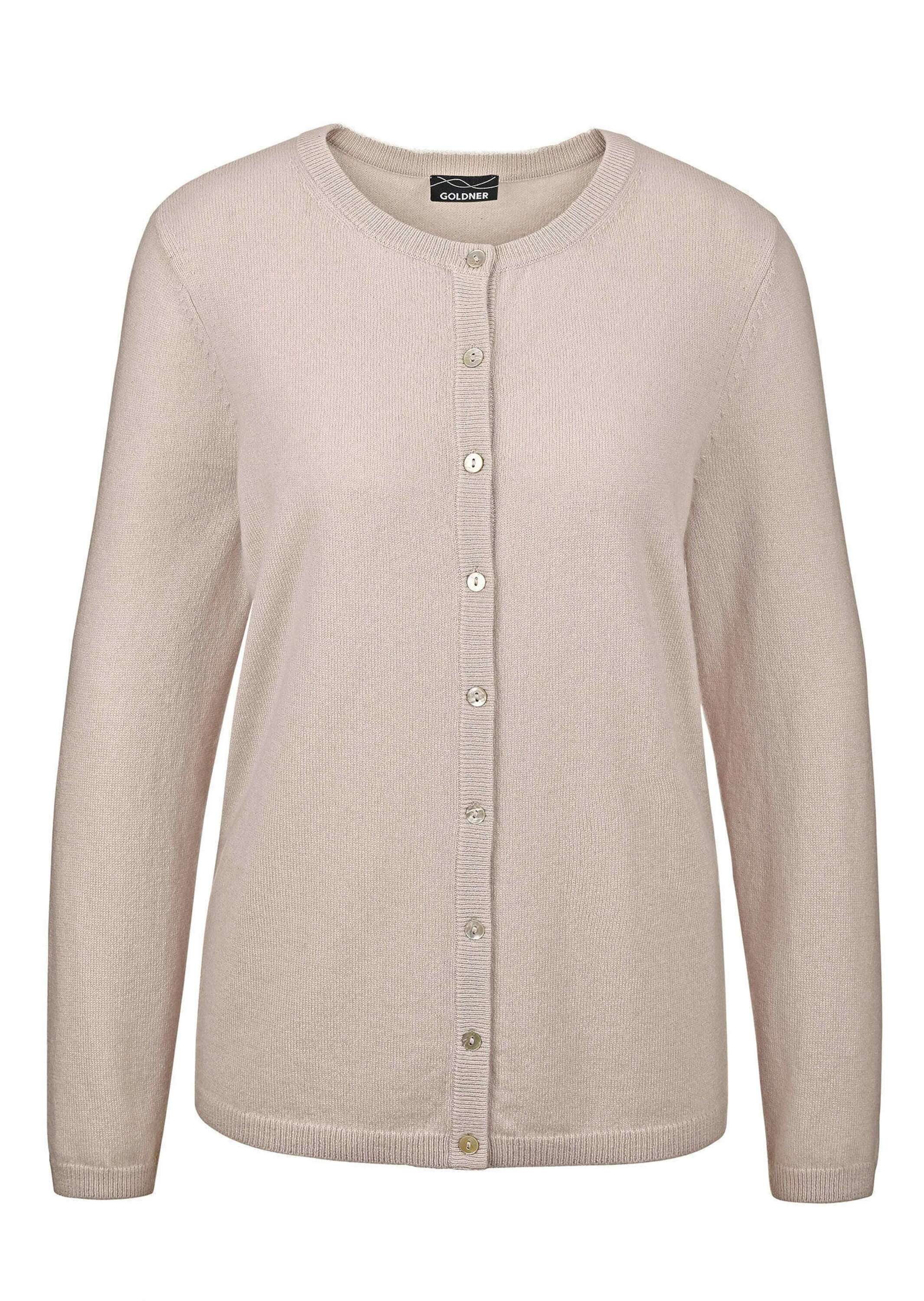 GOLDNER Strickjacke "Eleganter Herbstcardigan mit Rundhals" Ohne