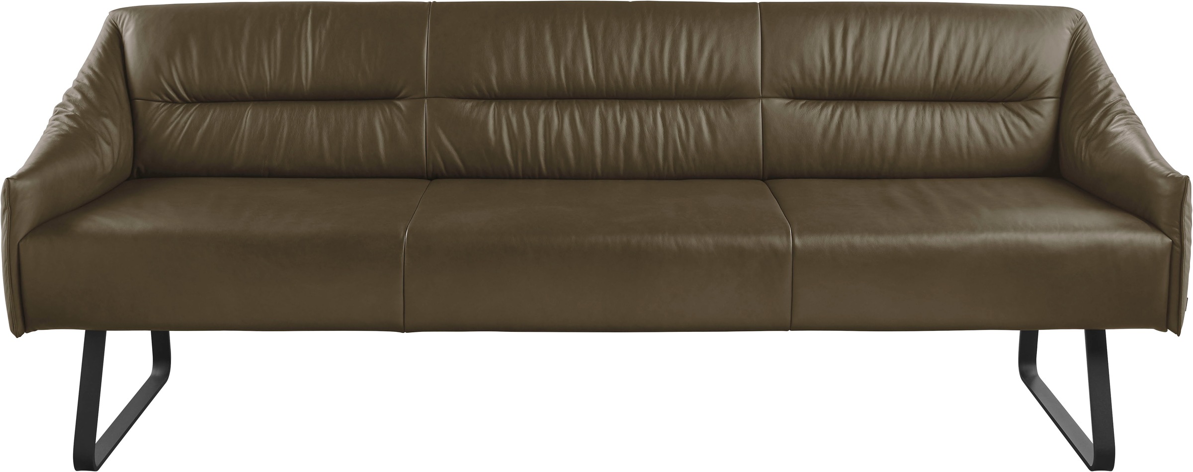 Essbank MUSTERRING "JustB SP500", grün (camouflage), B:232cm H:86cm T:70cm, Sitzbänke, Essbank, Metallkufe schwarz, verschiedene Farben, Breite 220 oder 250 cm 2