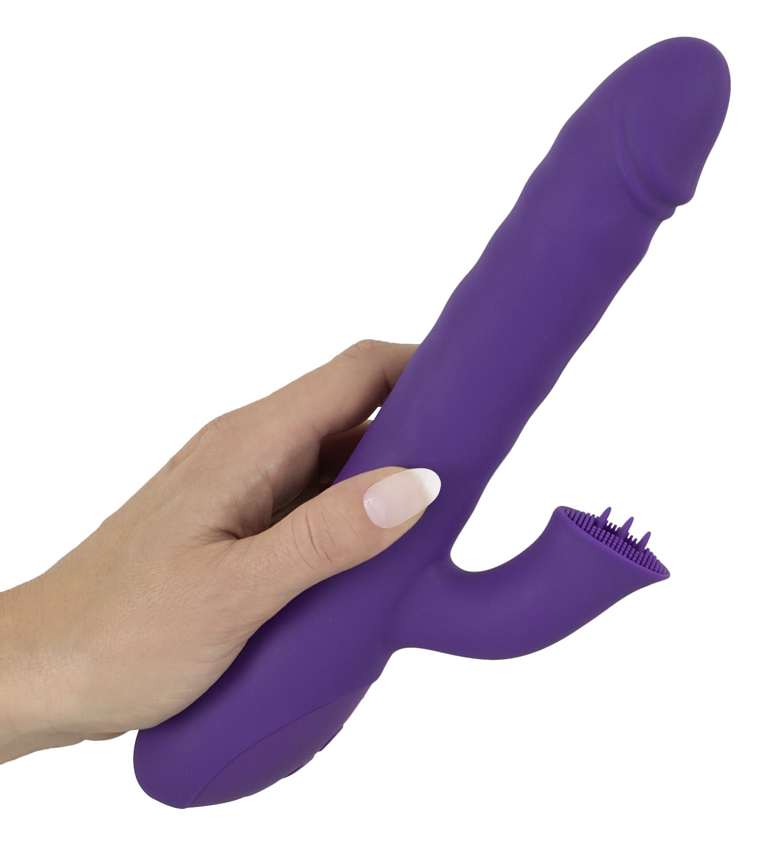 Sweet Smile Vibrator »Stoßvibrator mit Klitorisreizer Thrusting & Rotating Pearl Vibrator«