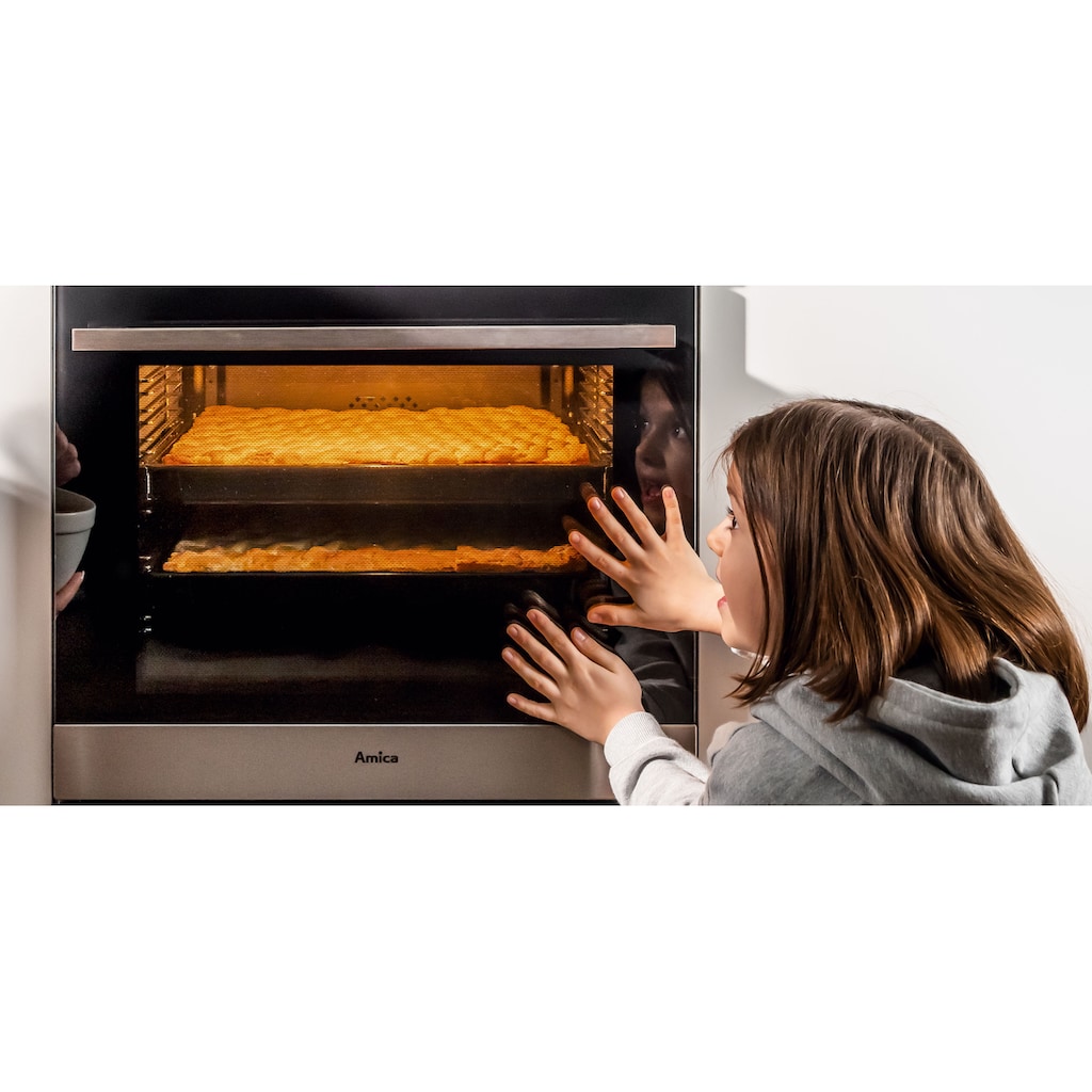 Amica Dampfbackofen »EBSX 949 610 S«, EBSX 949 610 S, mit Teleskopauszug nachrüstbar, Steam Clean