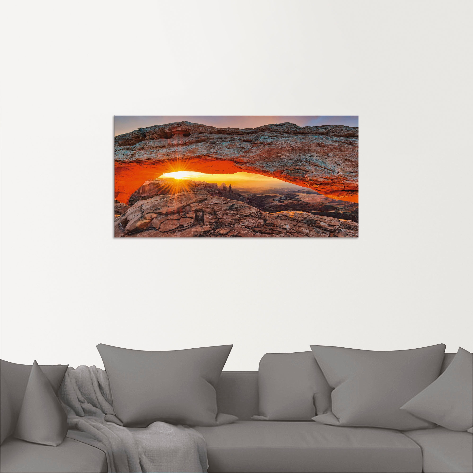 Artland Wandbild "Iconic Mesa Arch", Felsen, (1 St.), als Alubild, Outdoorb günstig online kaufen