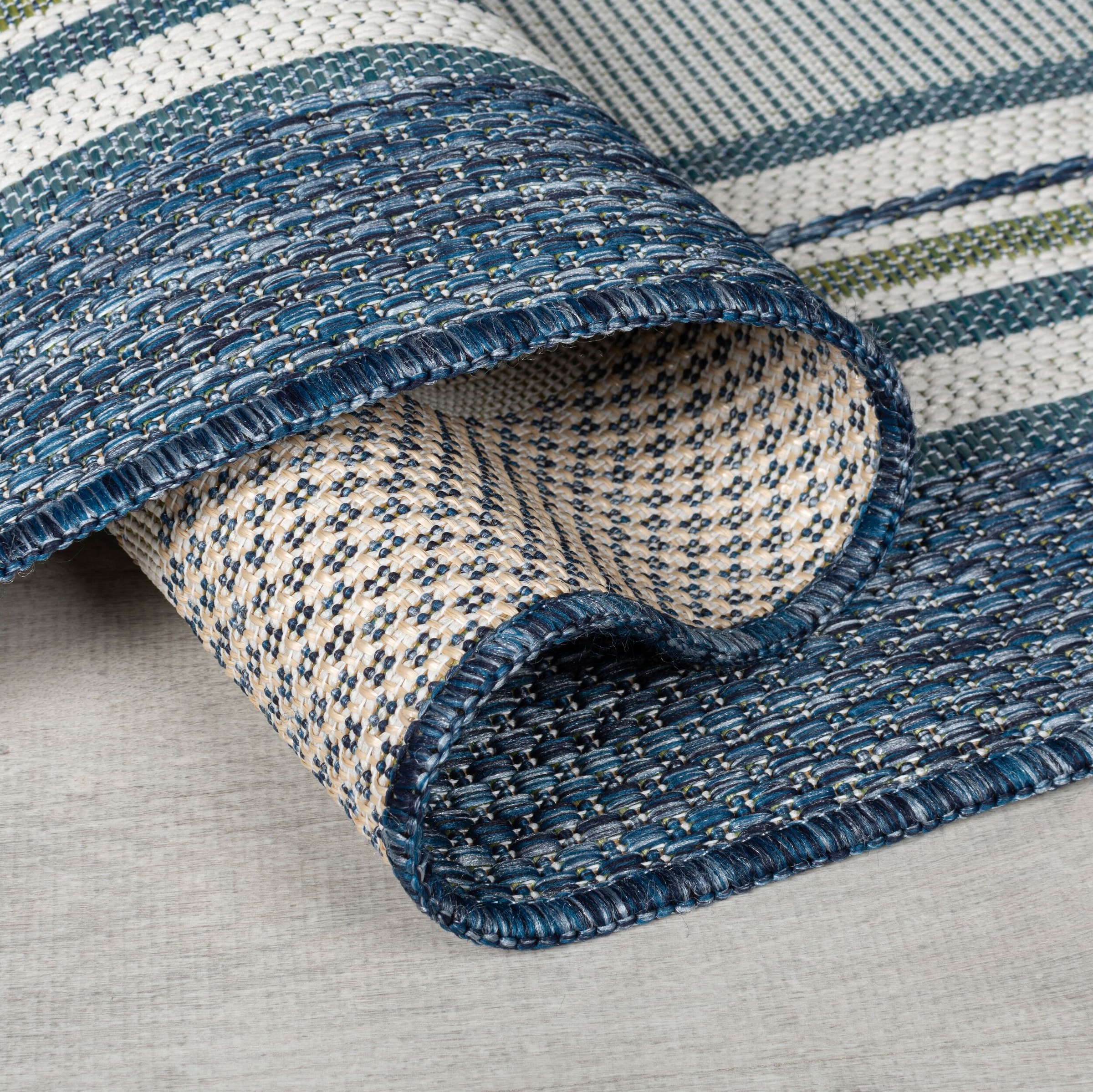FLAIR RUGS Teppich »Roma Stripe«, rechteckig, 4 mm Höhe, Roma Stripe Indoor Outdoor-Teppichläufer