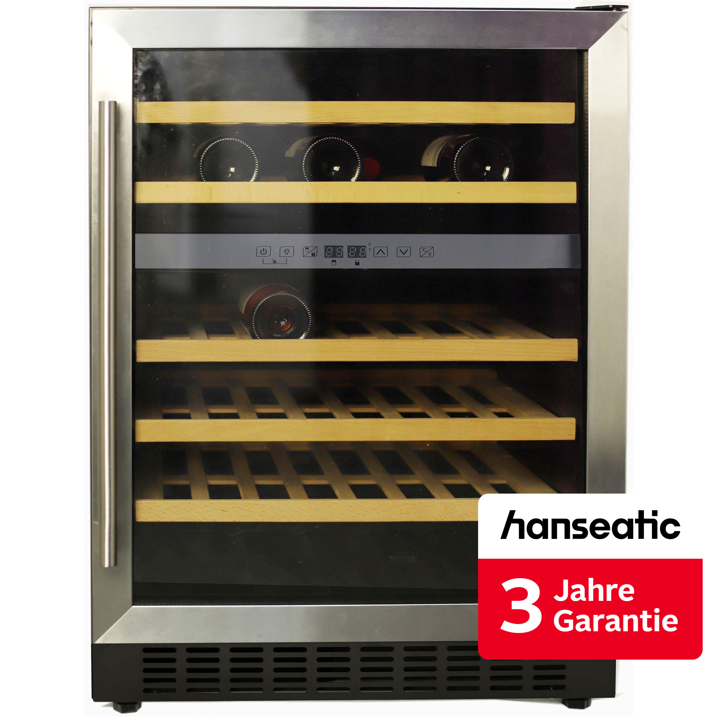 Hanseatic Weinkühlschrank "HWC46ECIA" für 46 Stk. Standardflaschen á 075l inkl. 3 Jahre Herstellergarantie