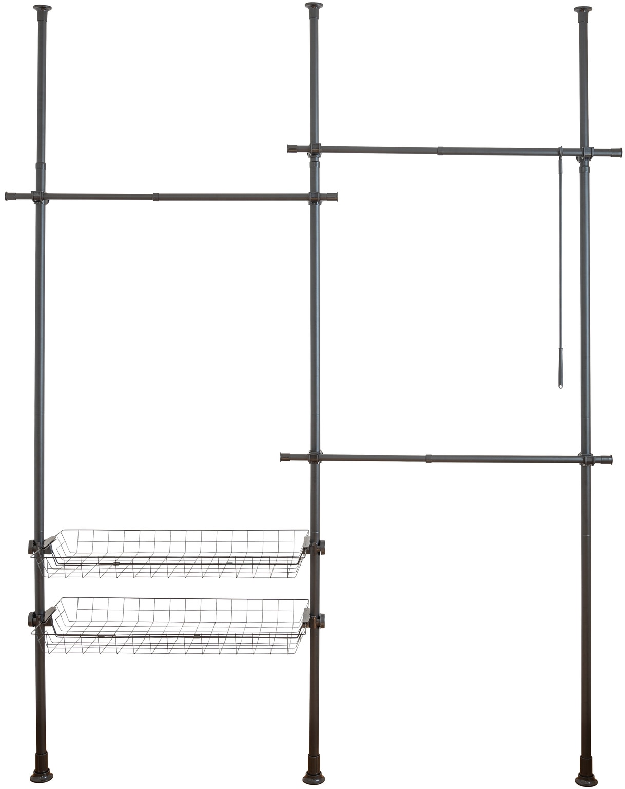 WENKO Duschvorhangstange »Luz«, ausziehbar, ohne bohren, 110 - 185 cm, aus  rostfreiem Aluminium | BAUR