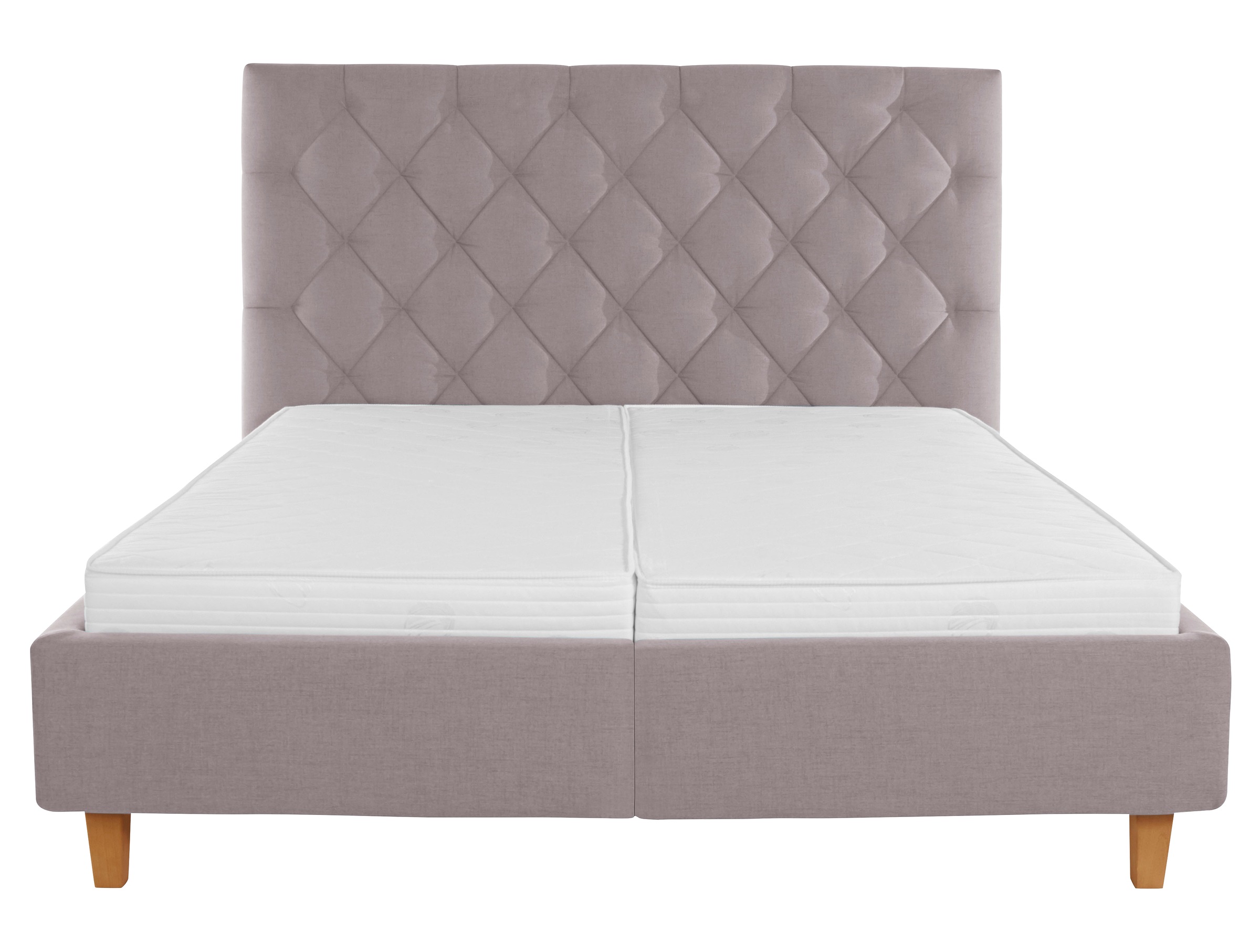 Polsterbett HOME AFFAIRE "Sunley 140", grau (hellgrau), B:203cm L:210cm, Struktur (100% Polyester);Samtstoff (100% Polyester), Betten, Polsterbett, Kreuzsteppung, Kopfteilhöhe 142 cm, ohne oder mit Matratze/Lattenrost 6