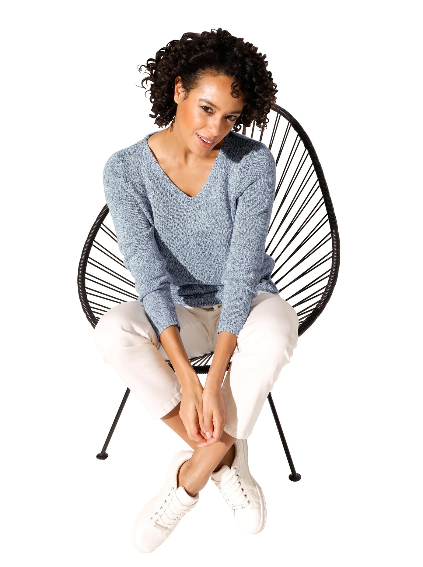 CREATION L PREMIUM Strickpullover »Leinen-Baumwoll-Pullover«