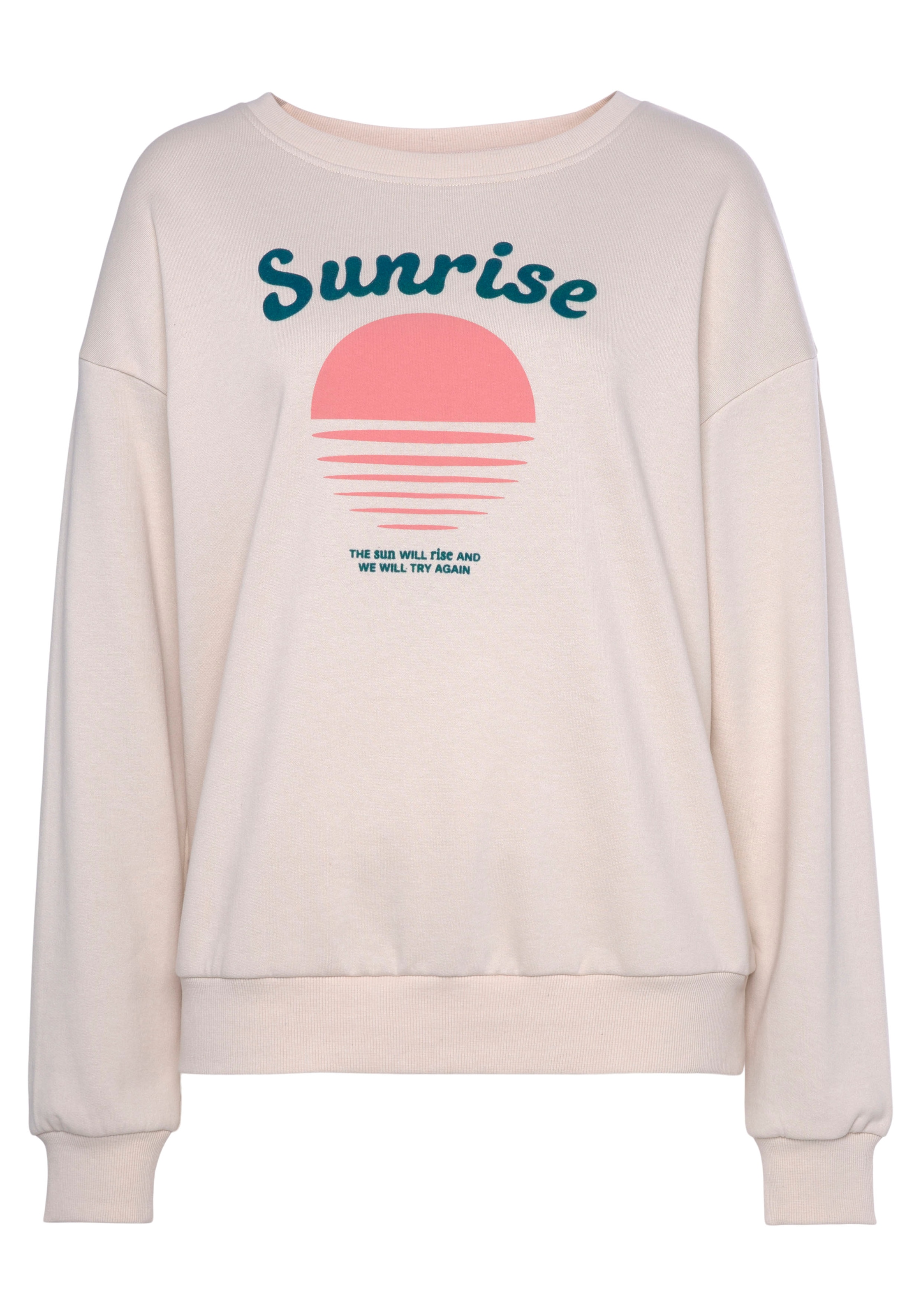 Vivance Sweater, mit schönem Frontprint, Loungewear