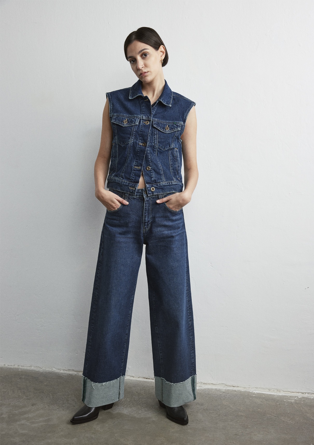 Weite Jeans MAVI "CATHY", Damen, Gr. 29, Länge 31, blau (mid used denim), 99% Baumwolle, 1% Elasthan, weit lang, Jeans, Loose Wide Leg Jeans 3