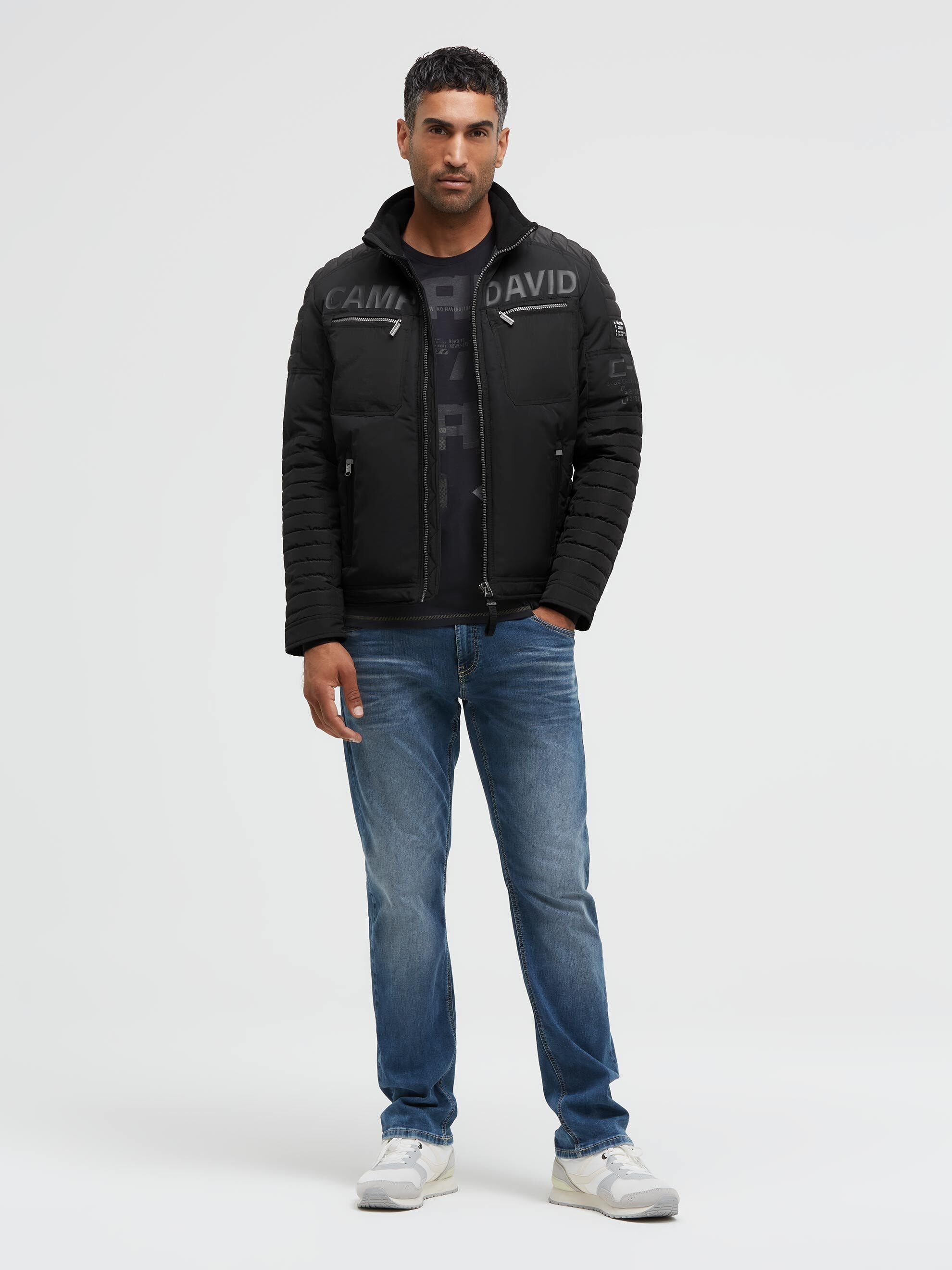 CAMP DAVID Winterjacke ohne Kapuze mit Windbreaker-Bündchen