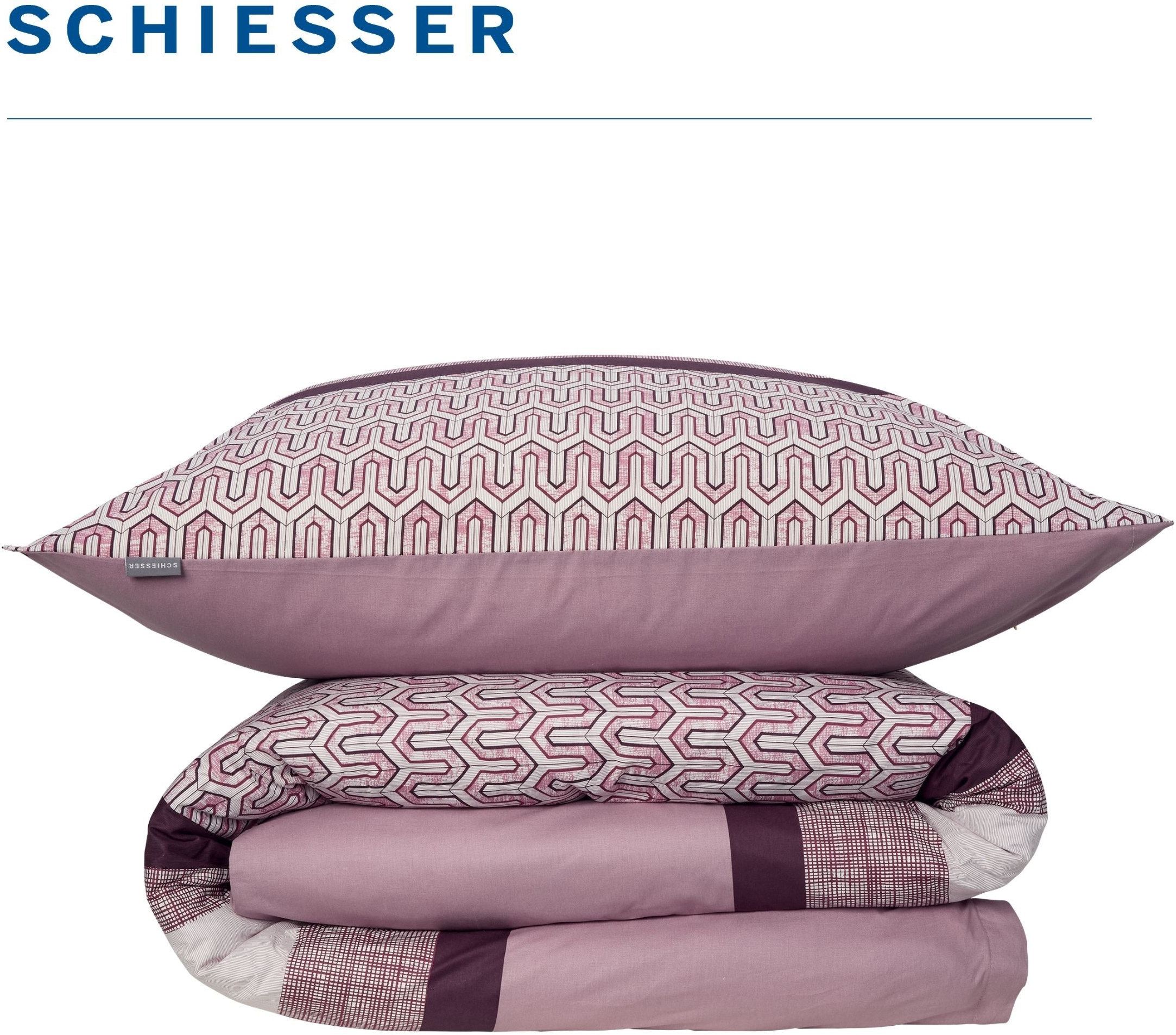 Schiesser Bettwäsche »Siena aus weicher Baumwolle mit aufwendigem Muster« 2 Stk. OEKO-TEX® MADE IN GREEN