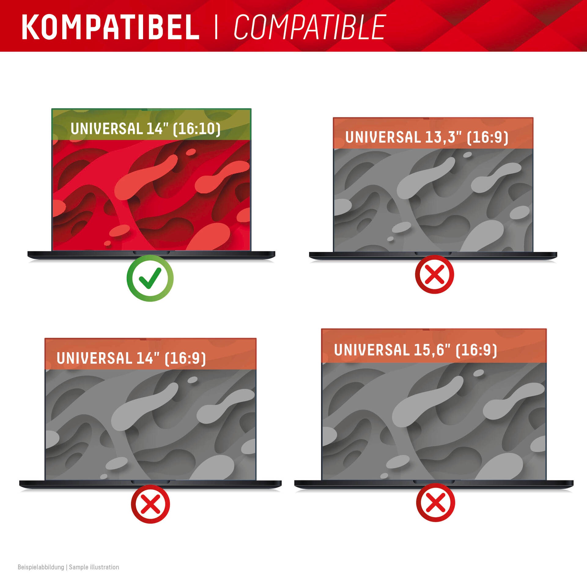 Displex Displayschutzfolie »Privacy Safe«, universal, 16:10, Blickschutzfolie, Schutzfolie, Bildschirmschutz