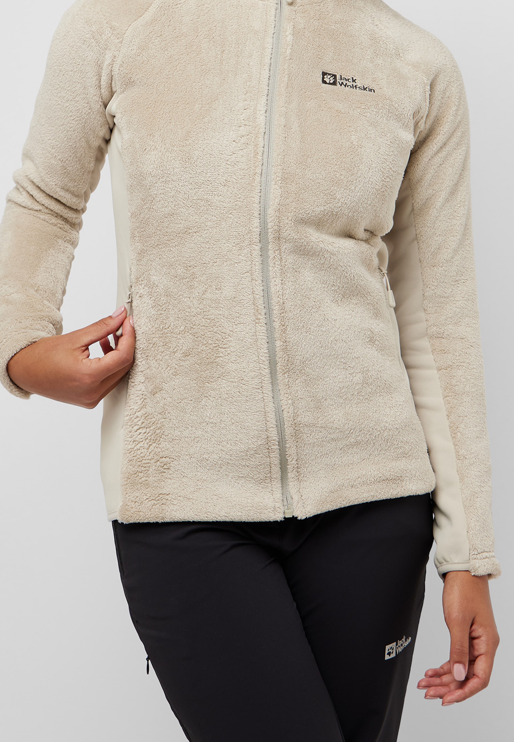 Jack Wolfskin Fleecejacke »ROTWAND HOODED FZ W«, mit Kapuze
