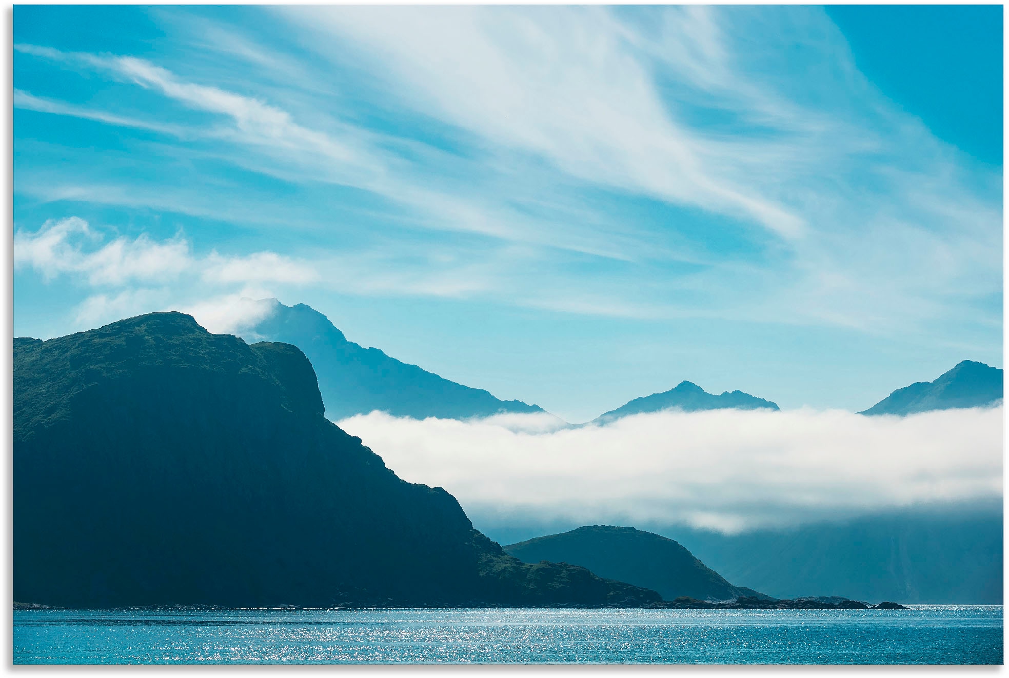 Artland Wandbild »Haukland Beach Lofoten«, Berge, (1 St.), als Alubild,  Leinwandbild, Wandaufkleber oder Poster in versch. Größen bestellen | BAUR