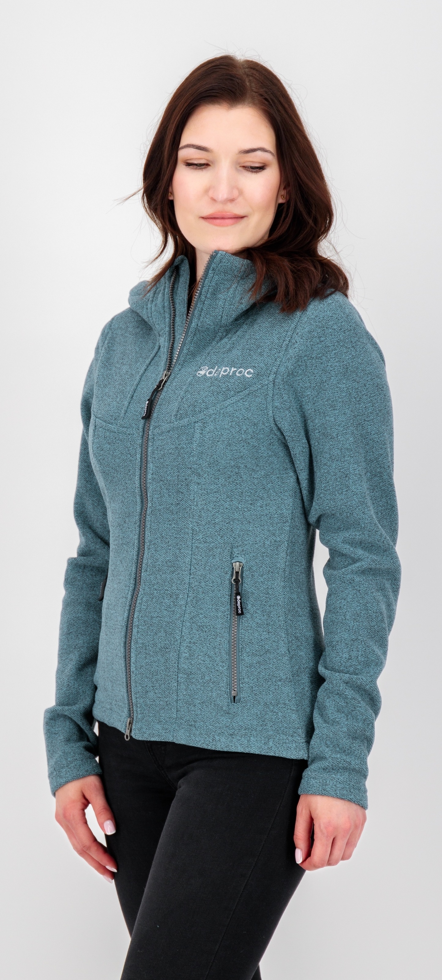 DEPROC Active Strickfleecejacke »GLORY MAY«, mit 2-Wege-Reißverschluss