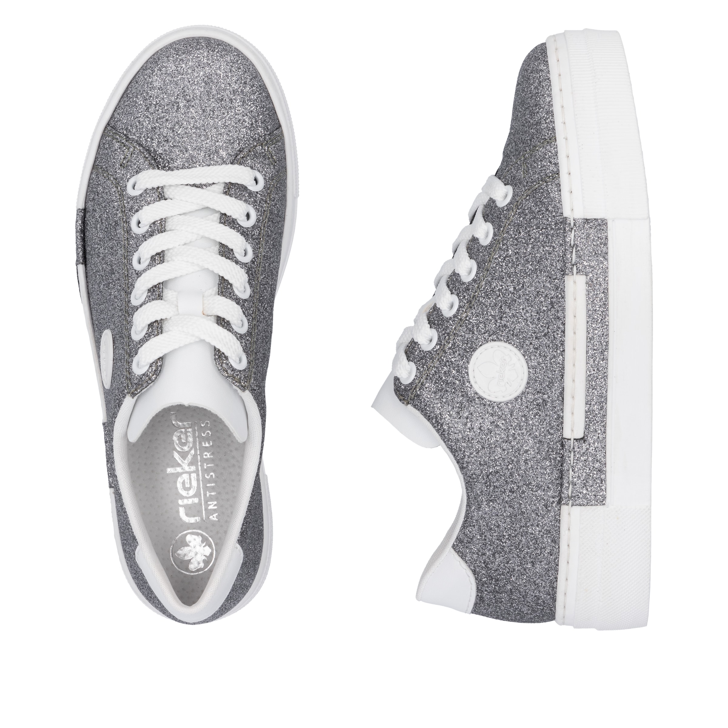 Rieker Sneaker, Freizeitschuh, Halbschuh, Schnürschuh mit Plateausohle