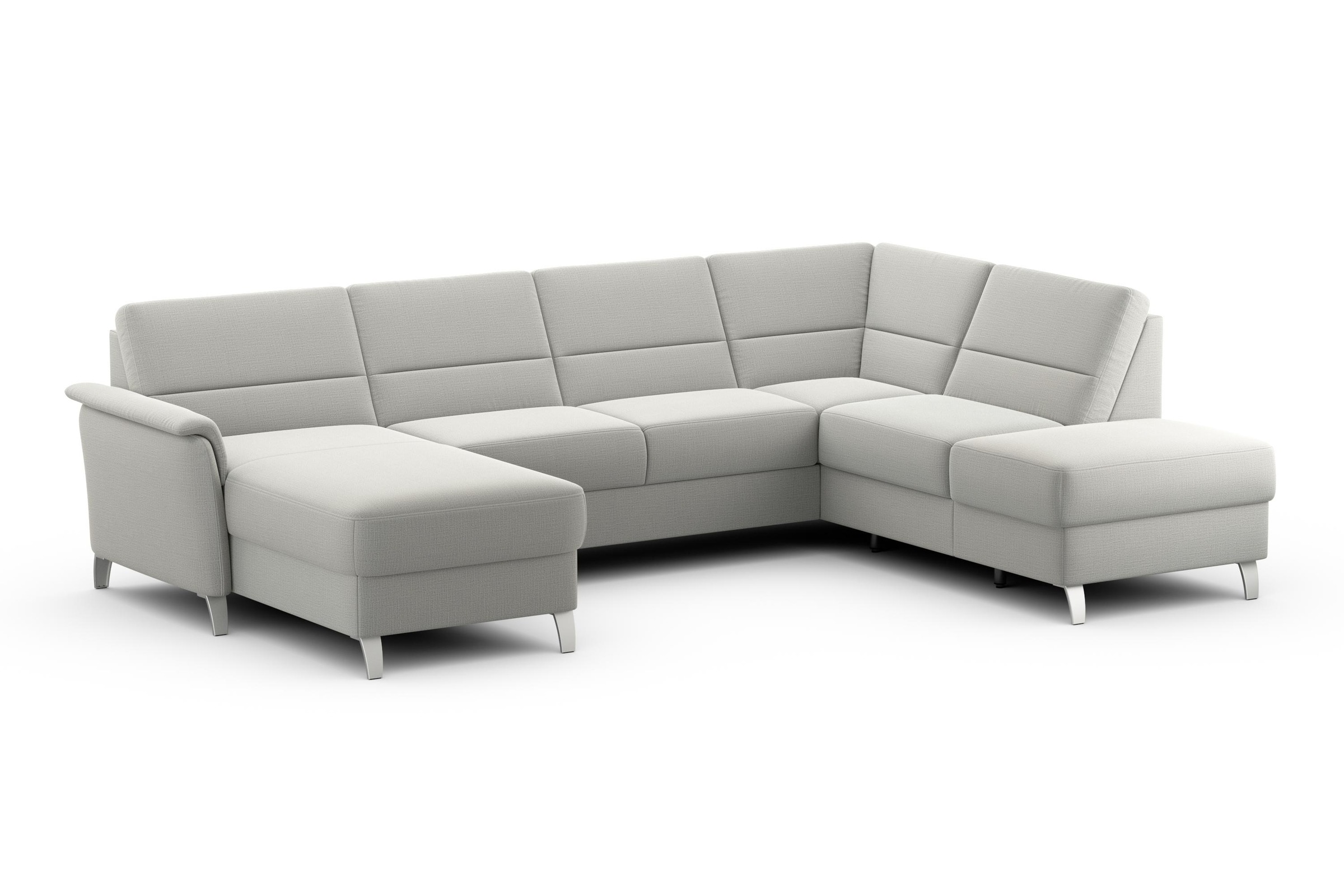 sit&more Wohnlandschaft »Palmera U-Form, B: 308 cm« optional Bettfunktion & Bettkasten, Federkern