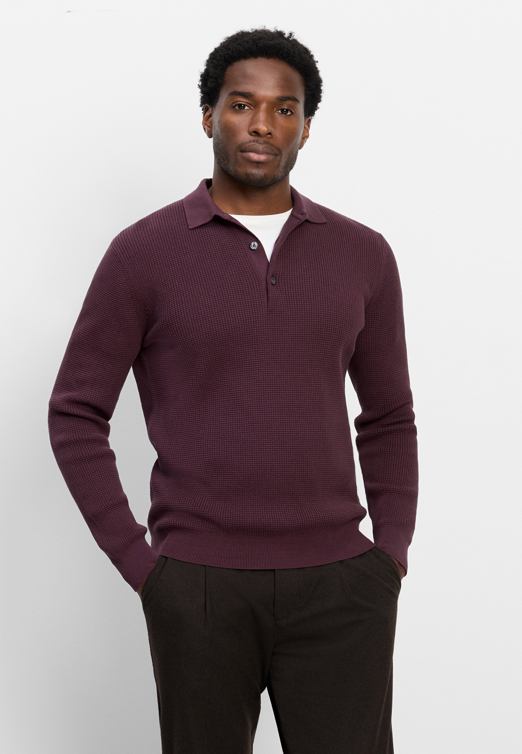 OLYMP Langarm-Poloshirt "OLYMP Casual Strick, Polo langarm"