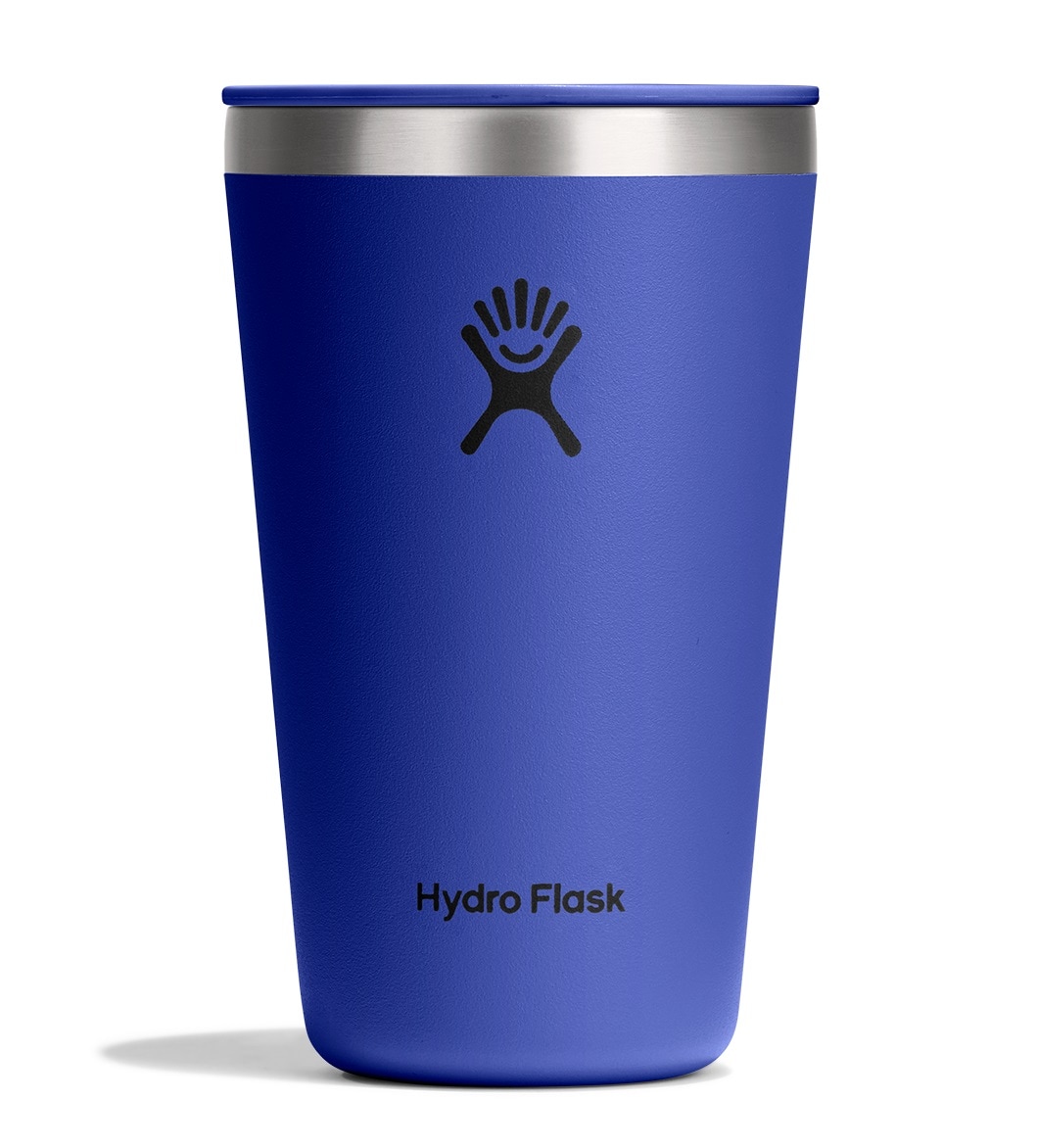 Hydro Flask Thermobecher "16 OZ All Around Tumbler Press-In Lid, 473 ml" Kompatibel mit Trinkhalmdeckel und verschließbaren Eindrückdeckel