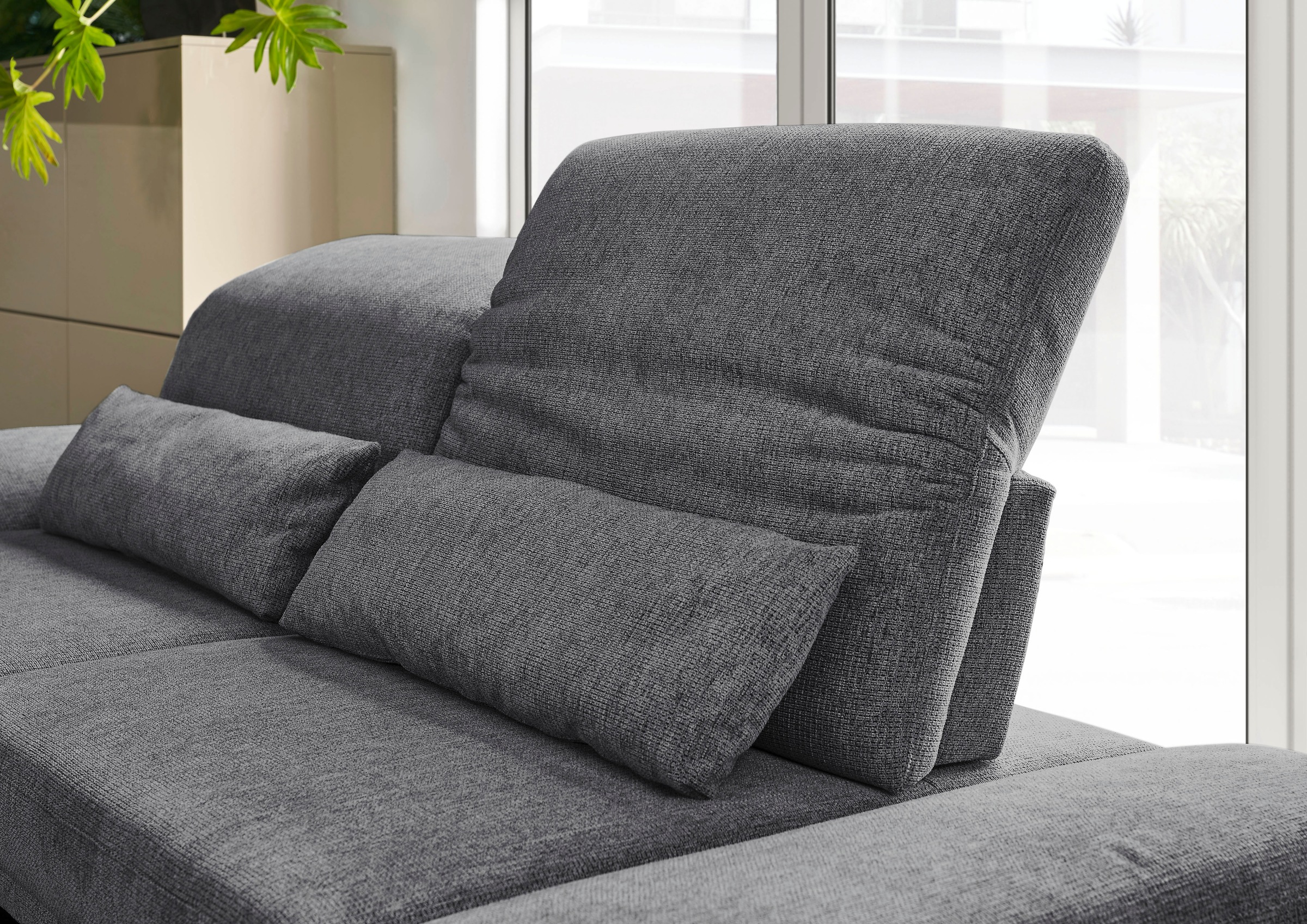 3C Candy Ecksofa »Mallow Designsofa mit Komfortfunktionen, modern und bequem, L-Form«, Verstellbare Armlehne und Kopfteil, manuelle Sitztiefenverstellung