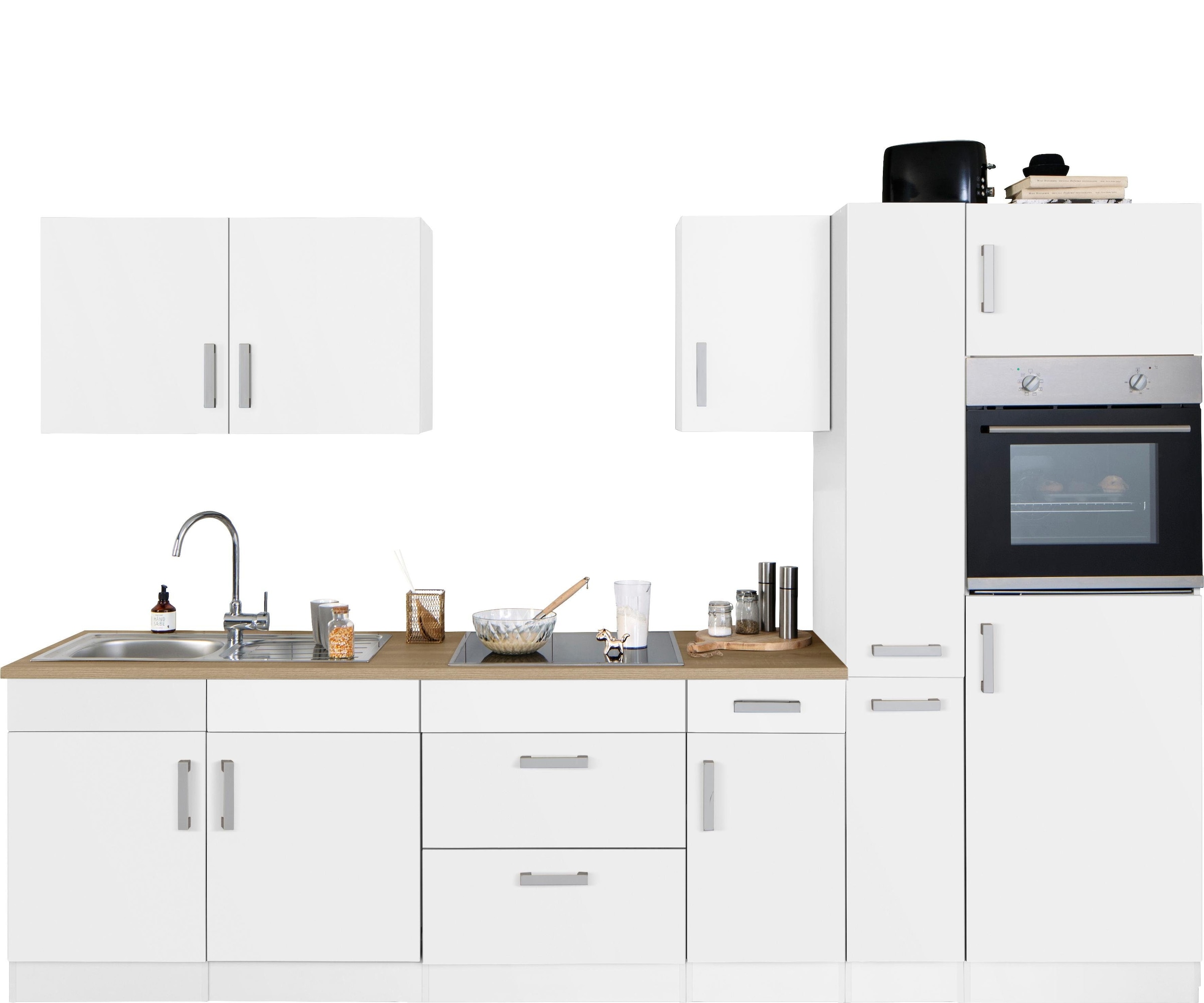 Küchenzeile »Gera«, mit E-Geräten, Breite 300 cm
