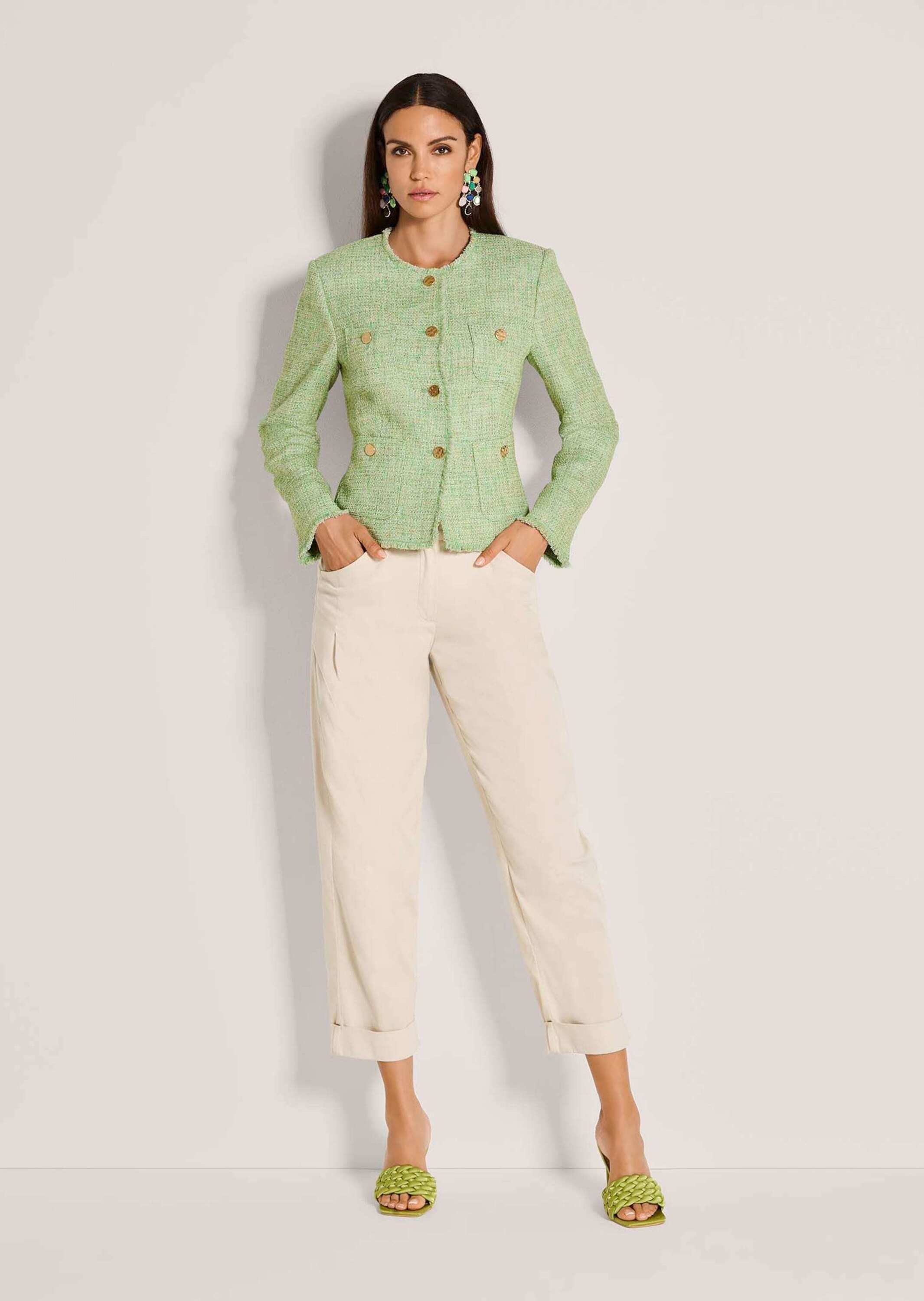 MADELEINE Jackenblazer "Blazer Tweed-Blazer mit Fransendetails" Fransendeta günstig online kaufen