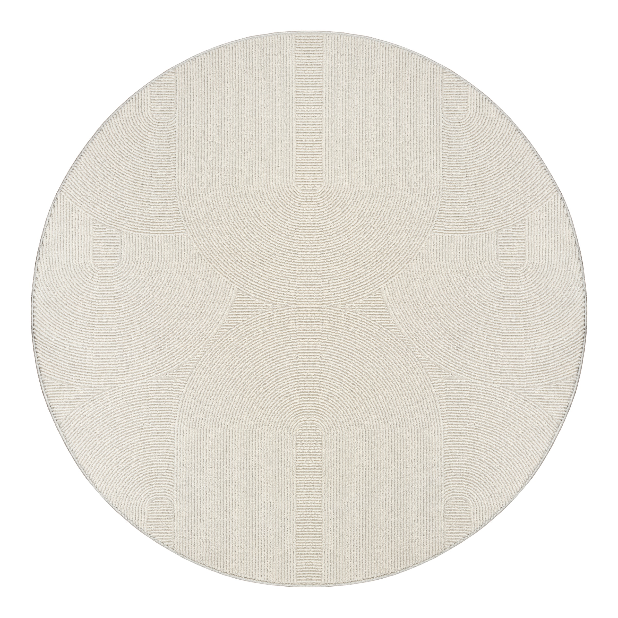the carpet Teppich »Lima«, rund, 12 mm Höhe, Designer Teppich Flor 1 recyceltem Polyester waschbar