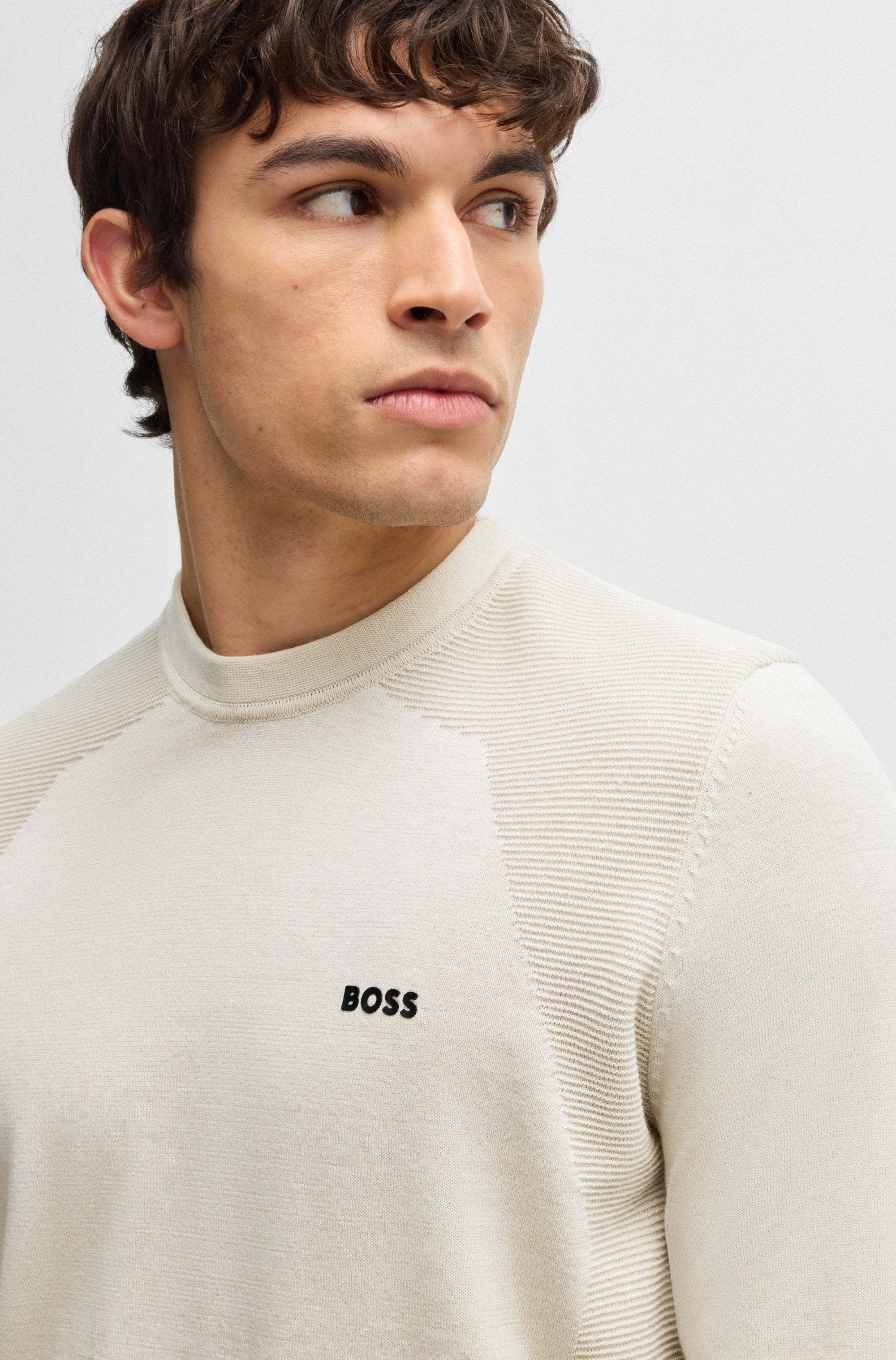 BOSS GREEN Strickpullover »Momentum_Lite_C«, mit Marken-Logo