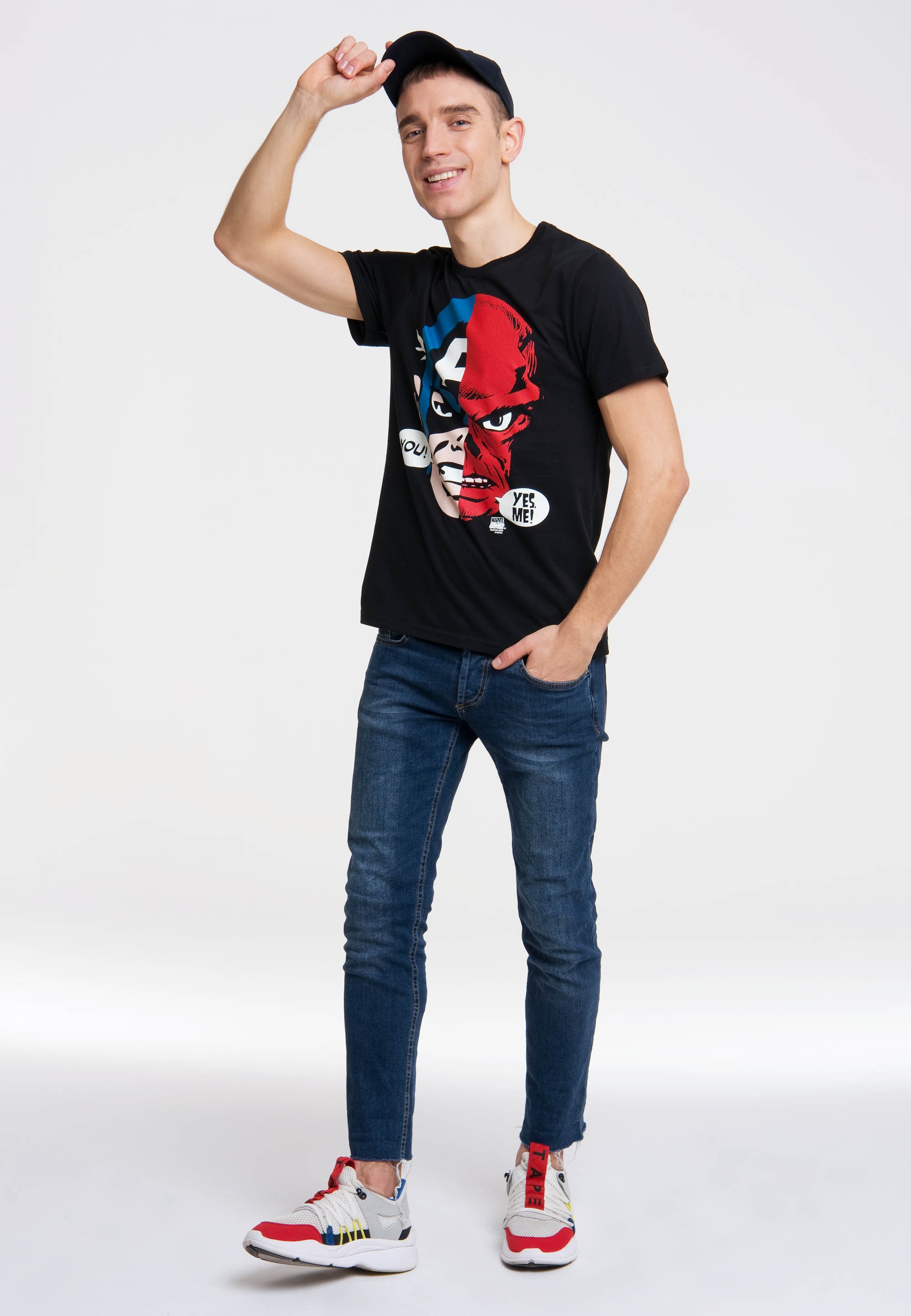 LOGOSHIRT T-Shirt »Marvel - Captain America & Red Skull«, mit Captain America-Motiv