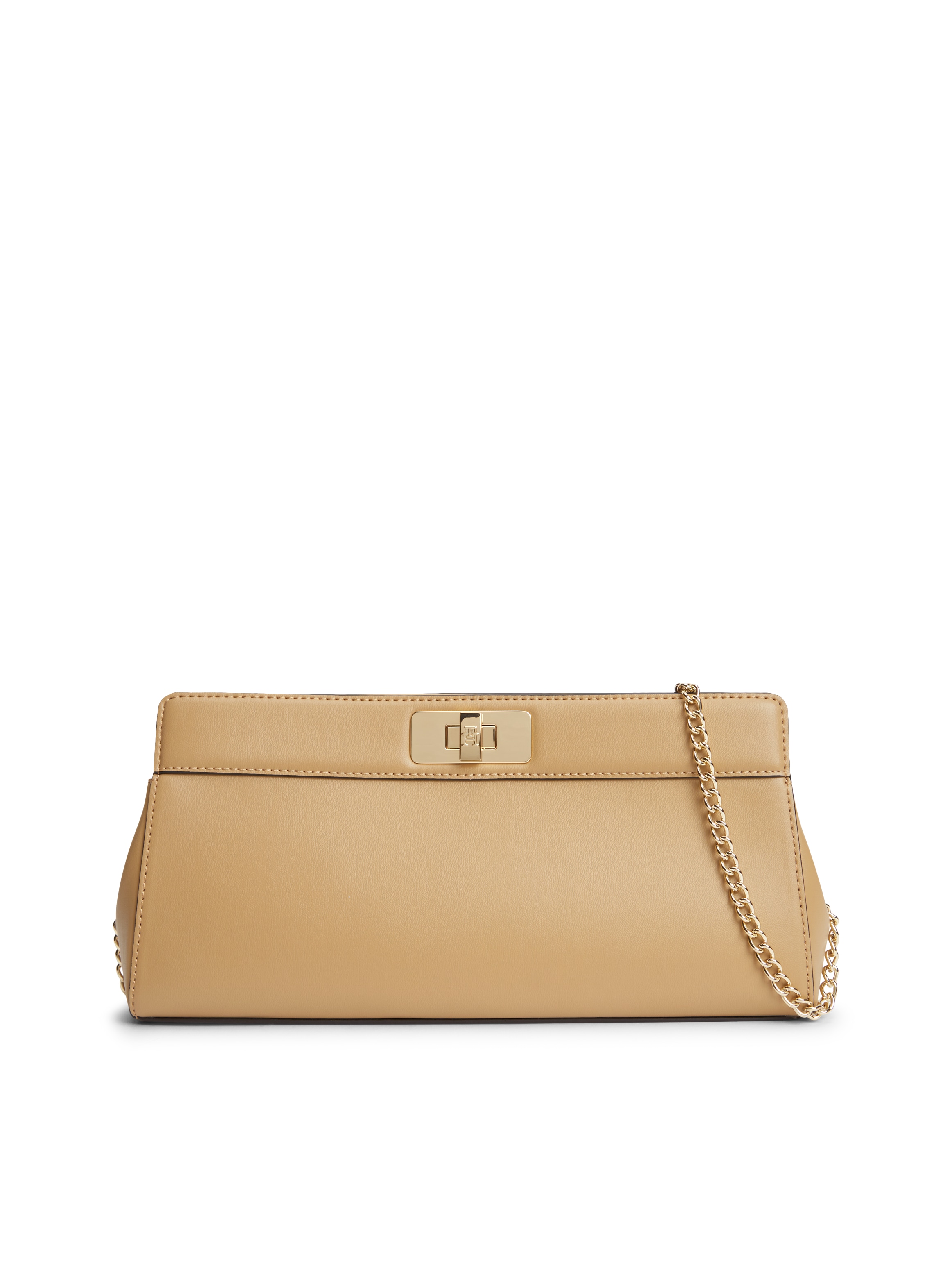 Tommy Hilfiger Clutch "TH MODERN CLUTCH" Damen Umhängetasche, Handtasche mit goldfarberem Umhängeriemen