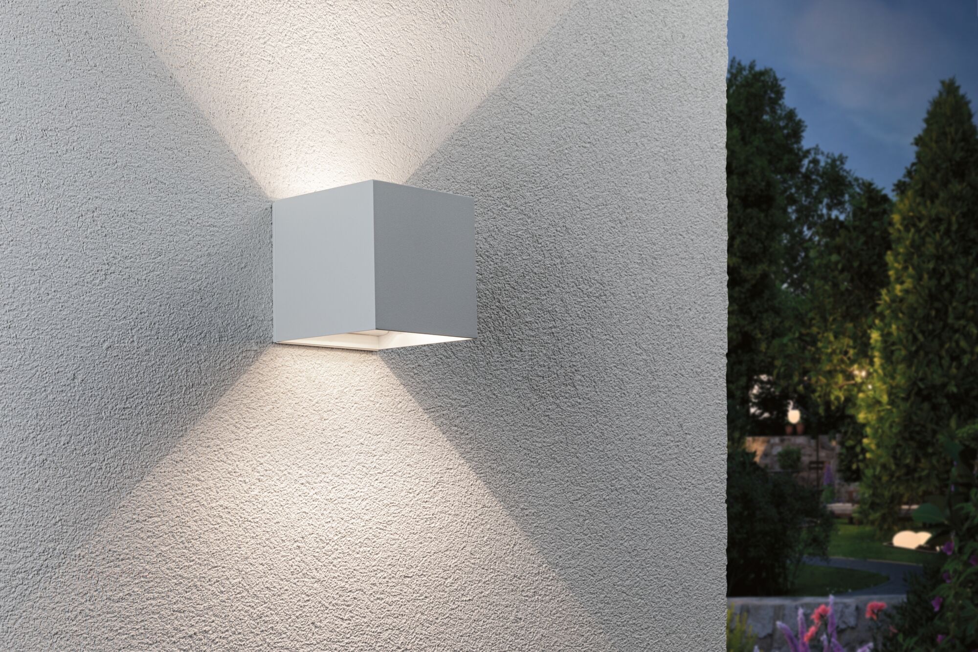 Paulmann LED Wandleuchte »Nyara IP44 2W« LED-Modul 2 Stk. Dämmerungsgesteuerter Bewegungsmelder (HF)