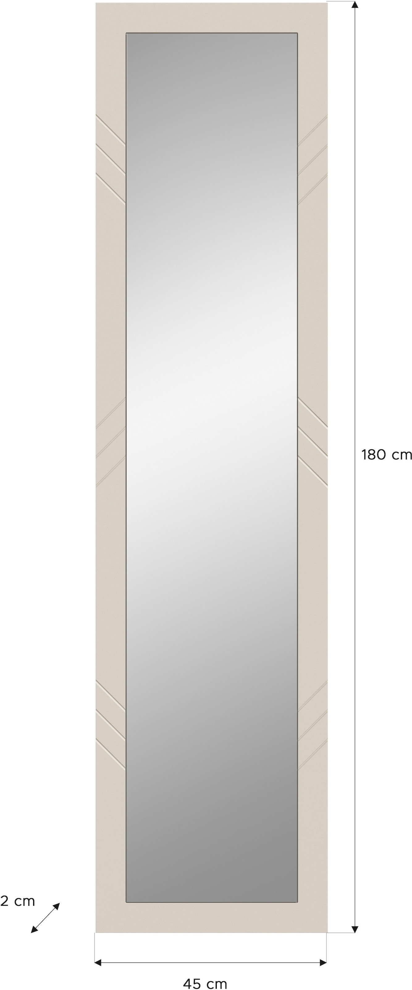 INOSIGN Garderoben-Set »Mento, 4-teilig, Ornamentfräsung in der Front, bestehend aus:«, (Set, 4 St.), Spiegel, Sitzbank, Garderobenpaneel & Garderobenschrank