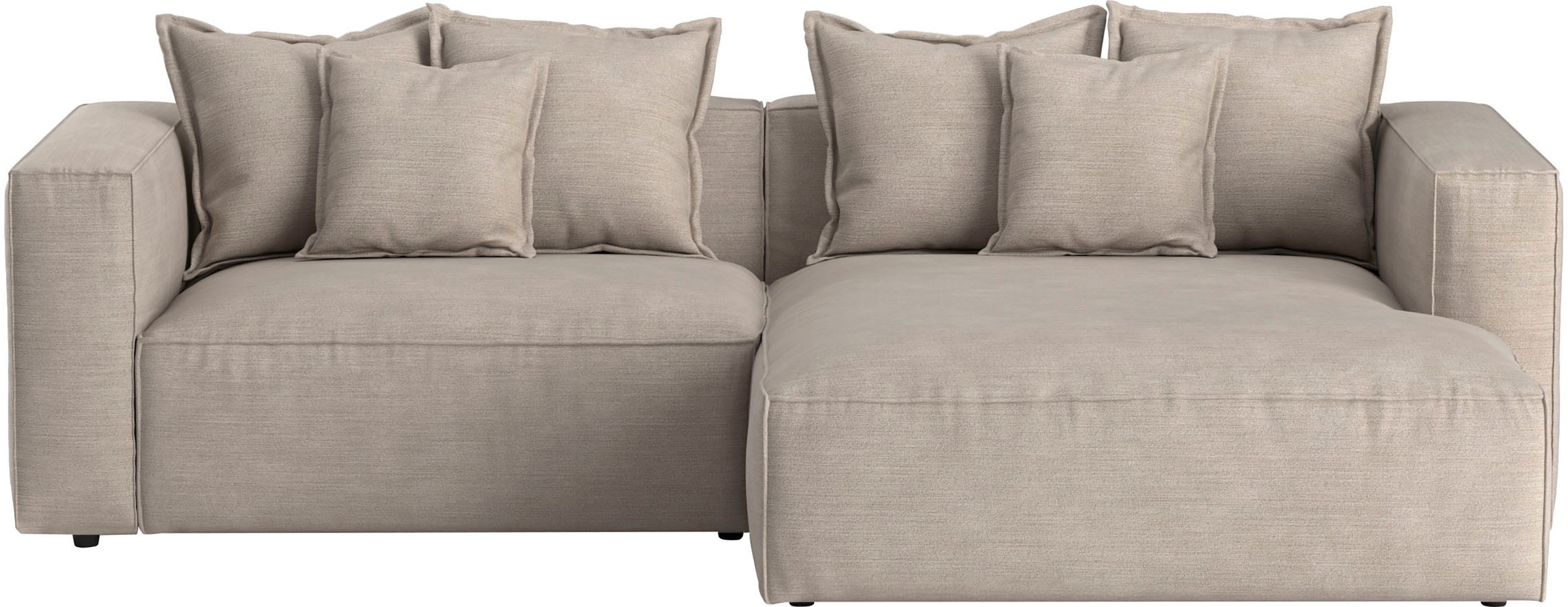 INOSIGN Ecksofa »Cowboy L-Form«, mit 6 Kissen, kubisches Sofa
