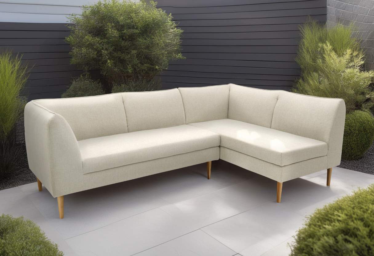DOMO collection Ecksofa "Filho, individuell erweiterbar, Breite 241cm, outdoor geeignet" L-Form für Terrasse, Garten und Balkon, speziell für Outdoor