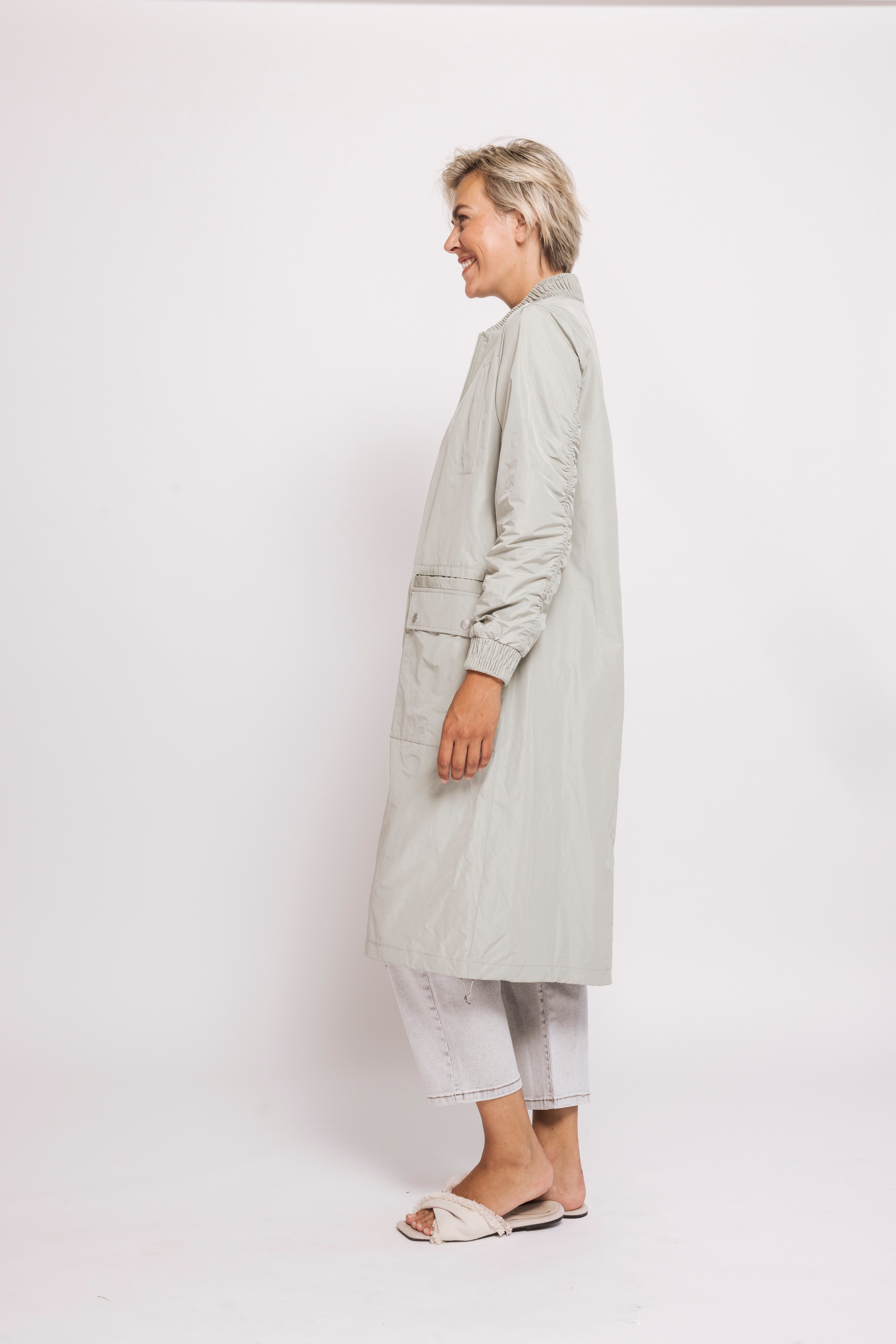 Zhrill Langmantel »ZHPANTA Mantel Bomberstyle« im Blouson-Look und mit Reißverschluss