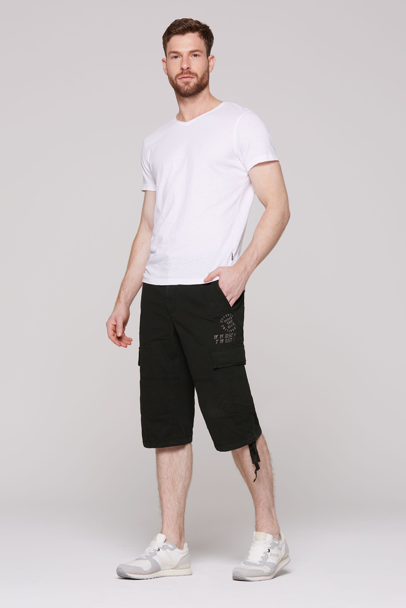 CAMP DAVID Skaterbermudas, mit Webstreifen und Prints