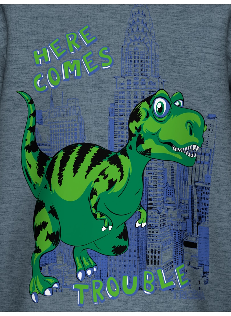 Trigema Sweatshirt »TRIGEMA Langarmshirt mit Trouble Dino-Printmotiv«
