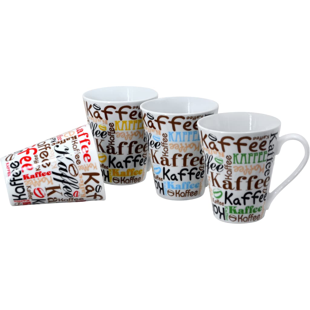 Retsch Arzberg Becher »Kaffeescript«, (Set, 4 tlg.)