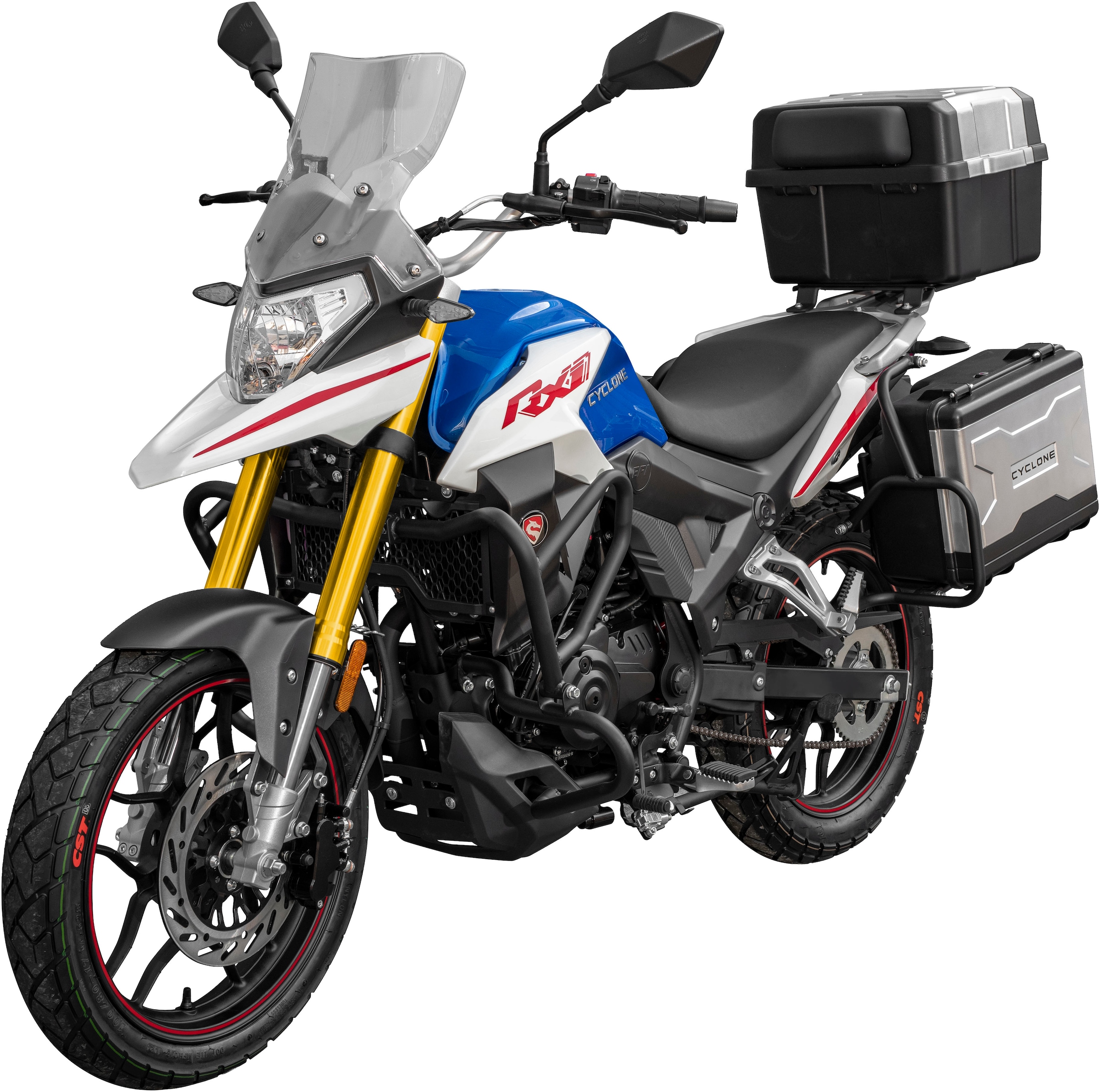 Cyclone Motorrad »RX1 Pro, 125, E5+, Adventure« 124 cm³ 99 km/h Euro 5+ 15 11 kW, 15 PS, ABS, 125er Adventure, digitales Cockpit
