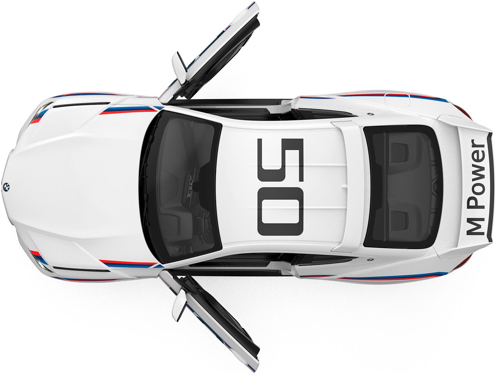 Jamara RC-Auto »BMW 3.0 CSL 1:14 weiß 2,4GHz Tür manuell«, im Maßstab 1:14, mit LED Beleuchtung