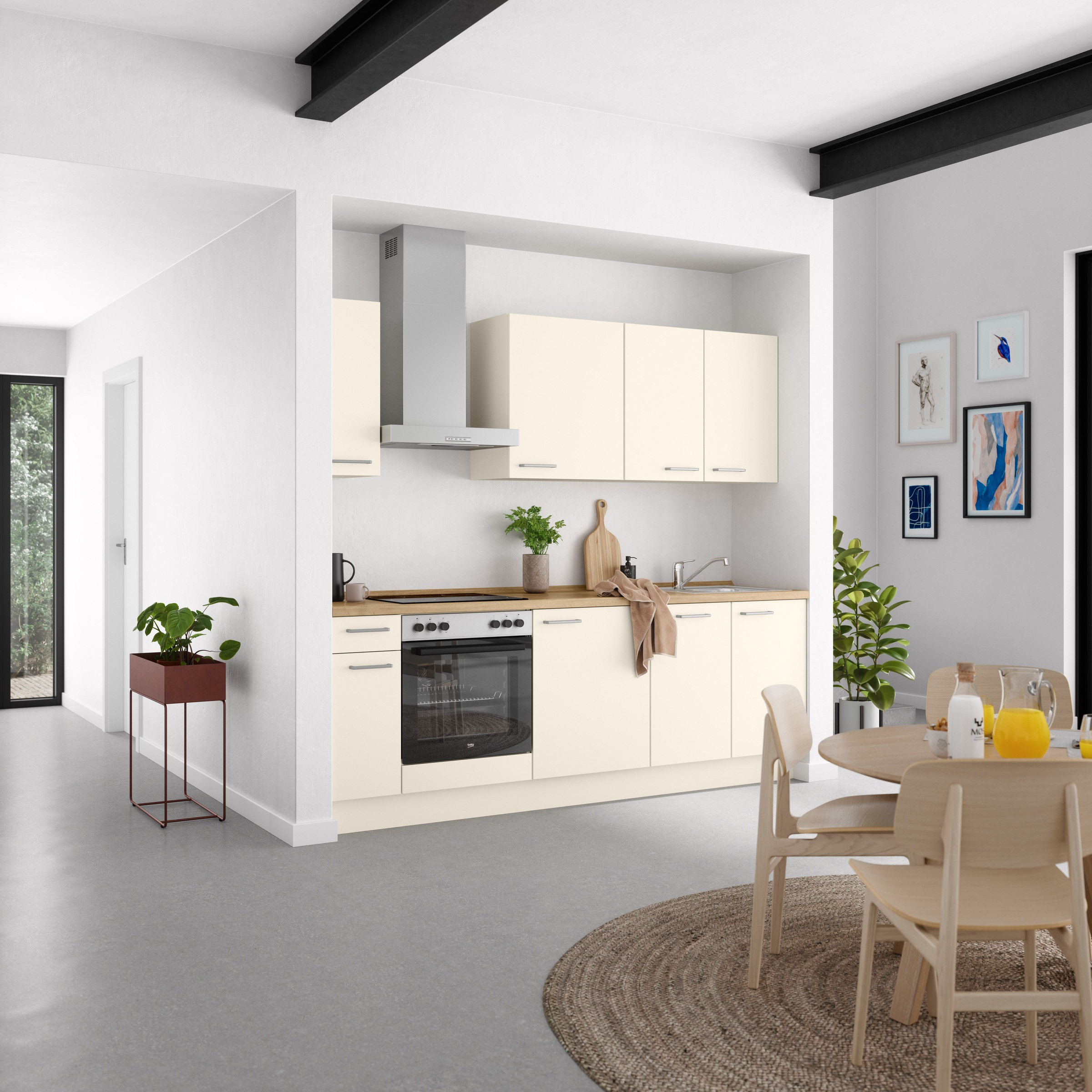 nobilia® Küchenzeile »"Touch I"«, vormontiert, Ausrichtung wählbar, Breite 240 cm, wahlw. mit E-Geräten