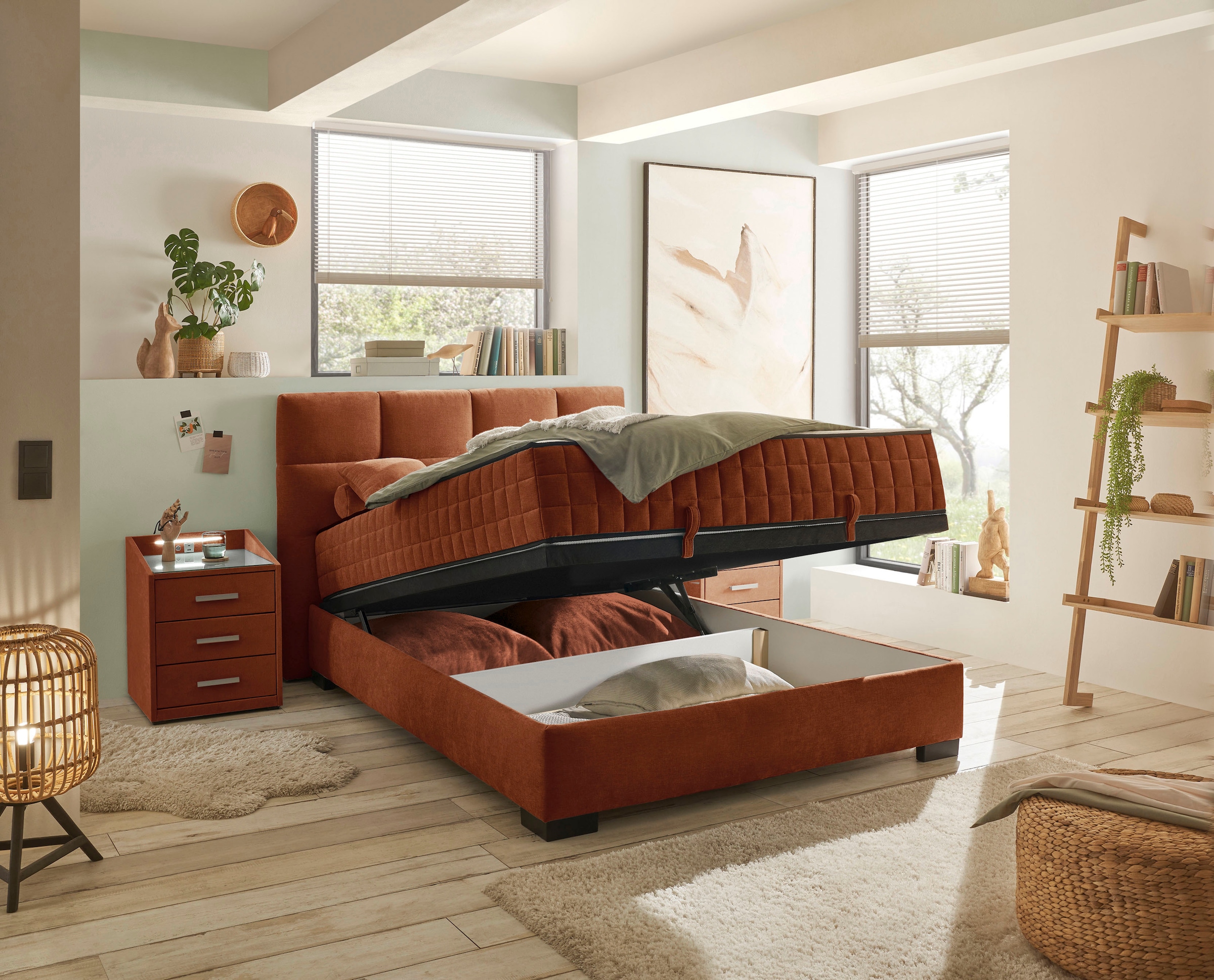 ED EXCITING DESIGN Boxbett »Nagol« mit Bettkasten, mit Wendematratze, erhältlich in verschiedenen Breiten