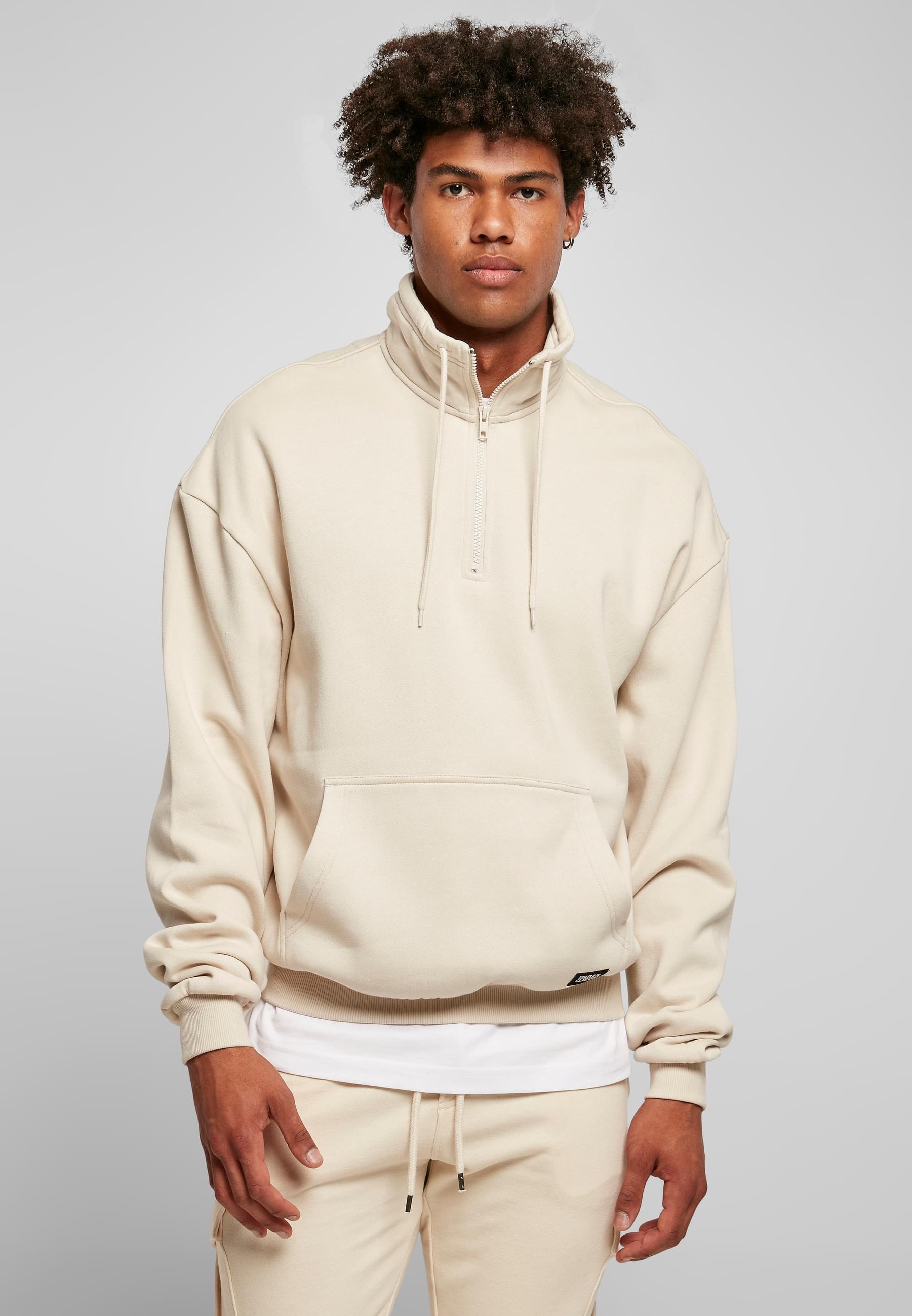 URBAN CLASSICS Sweatjacke »Urban Classics Herren Organic Drawstring Troyer«