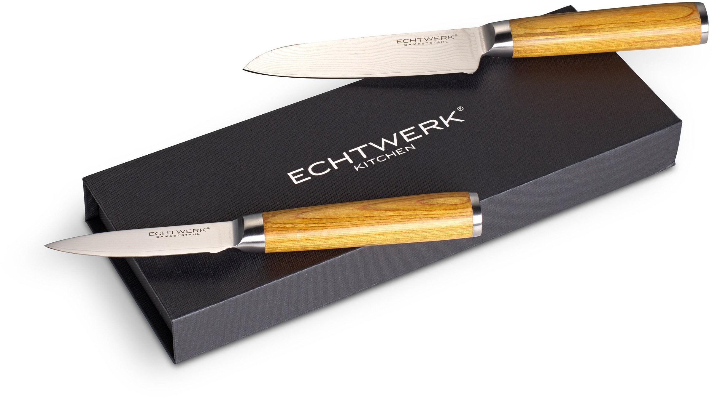 Marken im Fokus ECHTWERK Messer-Set, (Set, 2 tlg.), inkl. | Aufbewahrungsbox) BAUR / Damazener, Schälmesser (Santokumesser bestellen