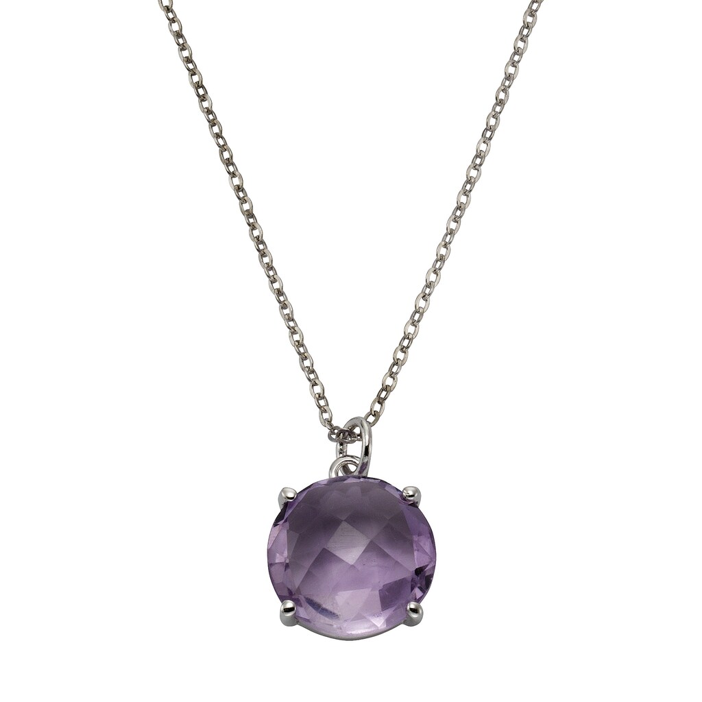 Zeeme Kette mit Anhänger »925 Sterling Silber Amethyst«