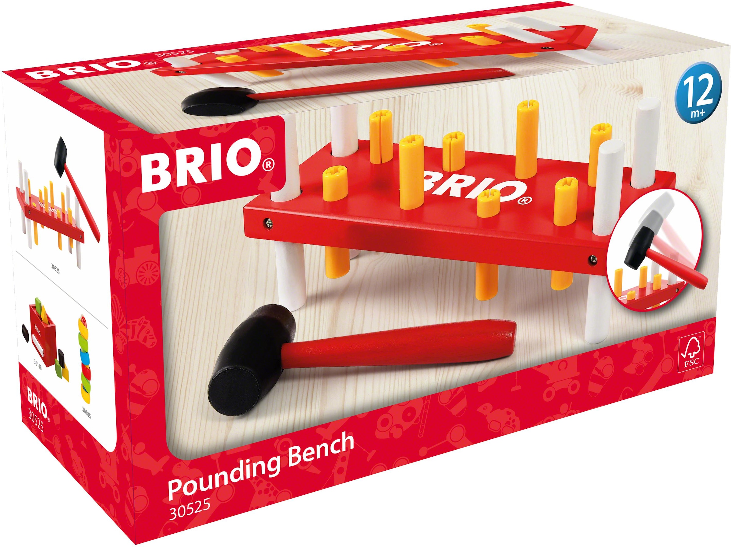 BRIO® Steckspielzeug »Klopfbank, rot«, FSC® - schützt Wald - weltweit
