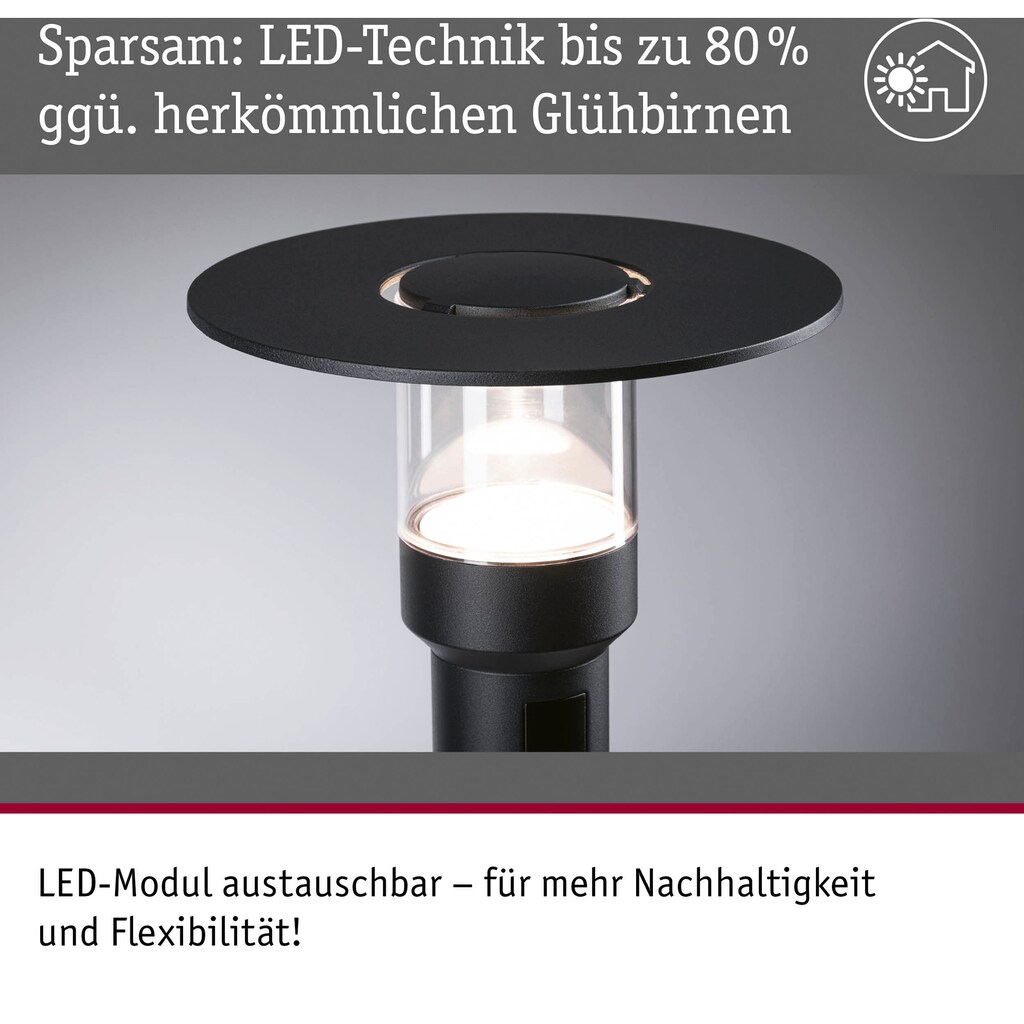 Paulmann LED Gartenleuchte »Sienna 230V Pollerleuchte«, 1 flammig-flammig, seewasserresistent, mit PIR-Sensor