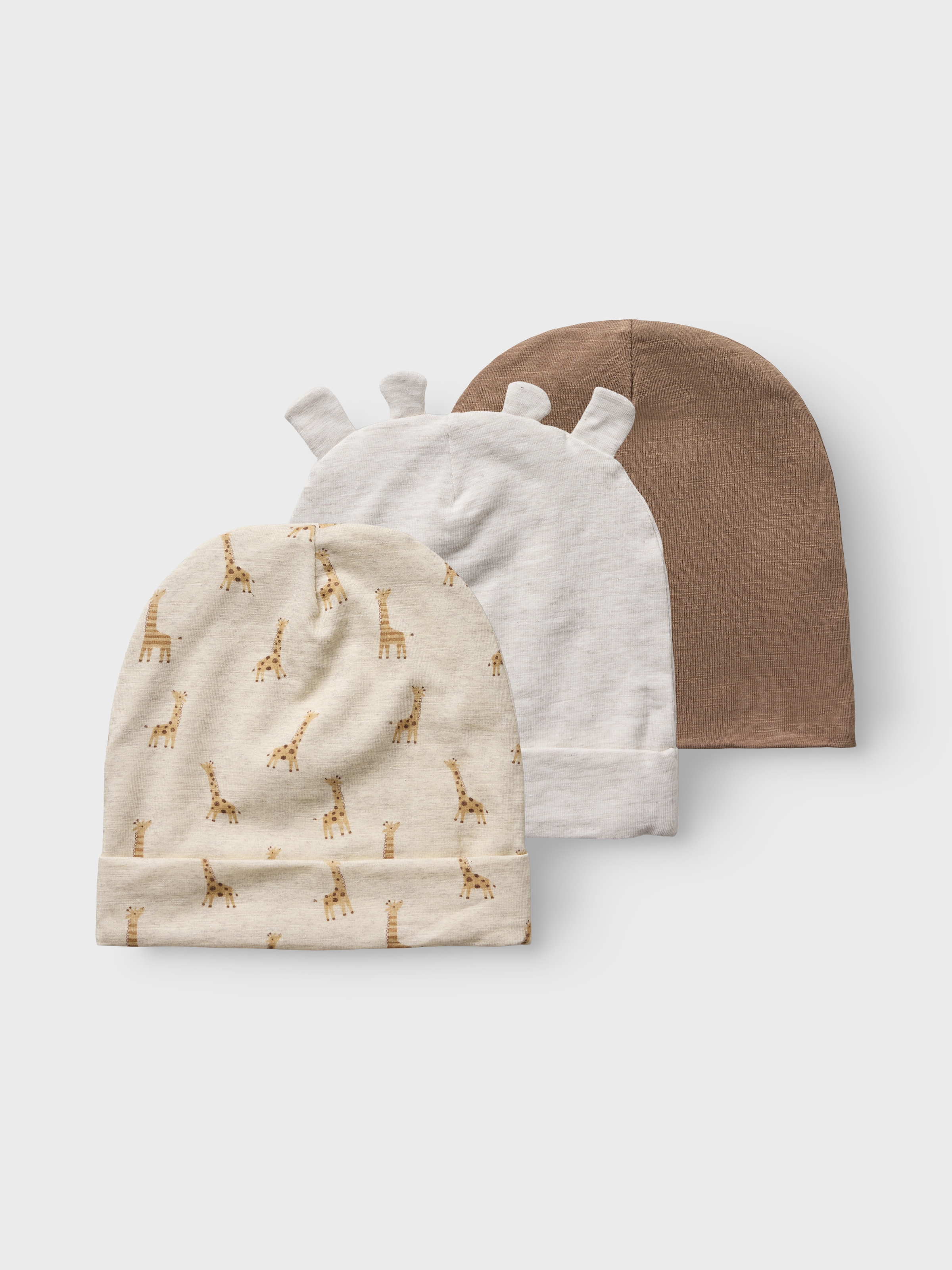 Name It Langarmbody »NBNBERRO R LS BODY SET WITH HAT« Baumwollmischung, ein Body mit unterschiedlichen Mützen im Set
