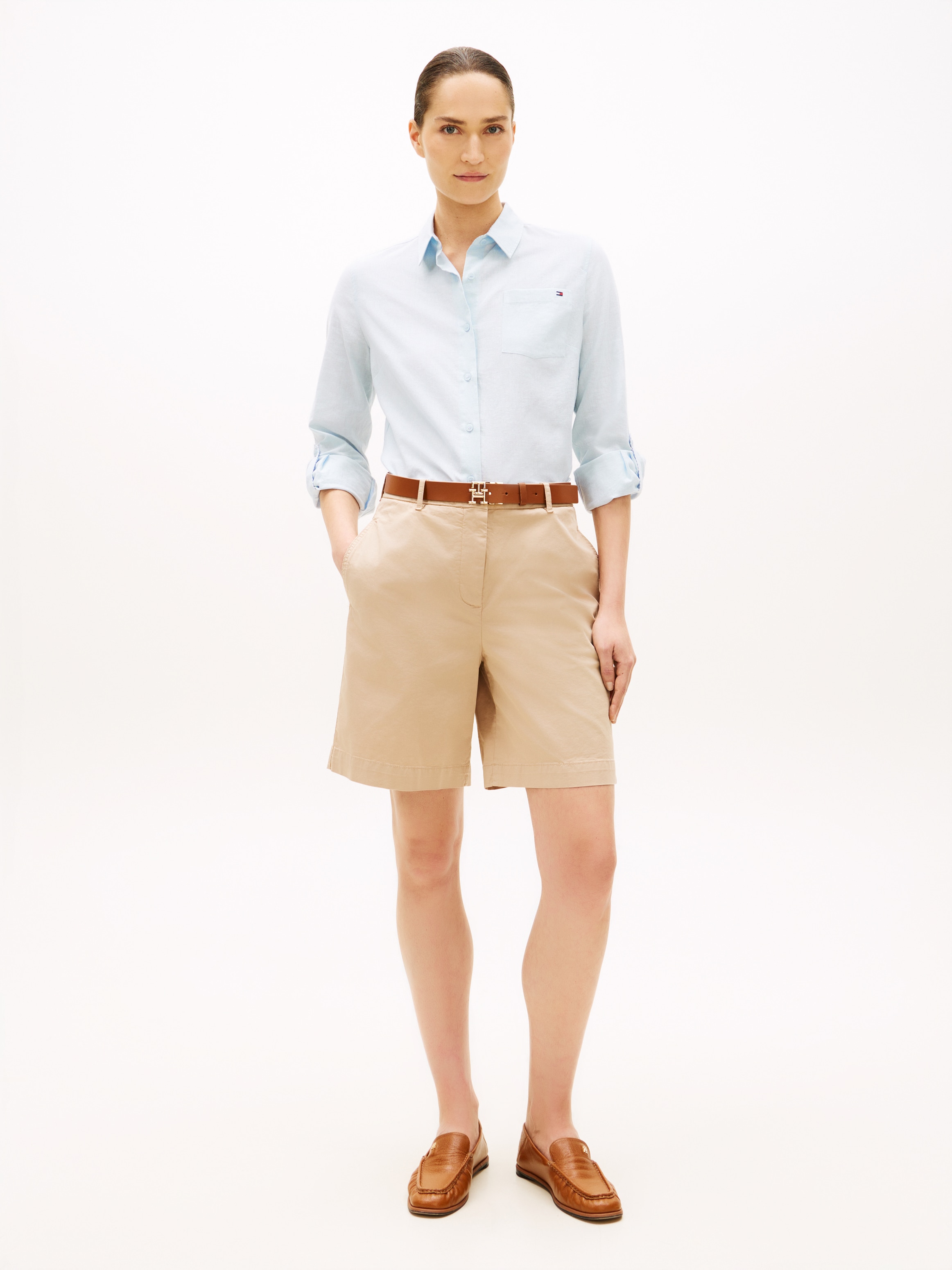 Tommy Hilfiger Chinoshorts »CO GMD BLEND CHINO SHORT«  mit umgeschlagenem Beinabschluss